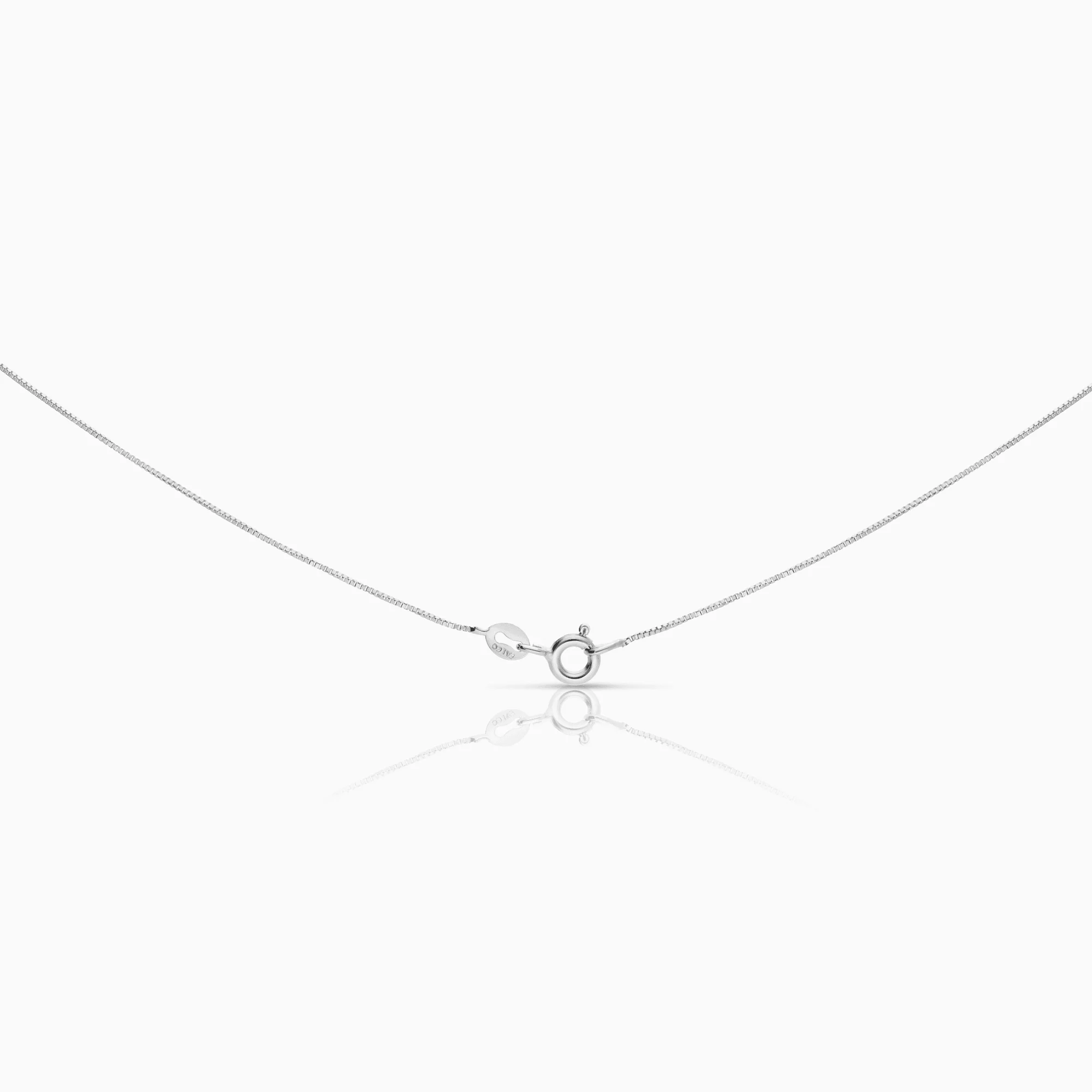 Necklace with diamond pendant 0.25ct 18K white gold - Image 2
