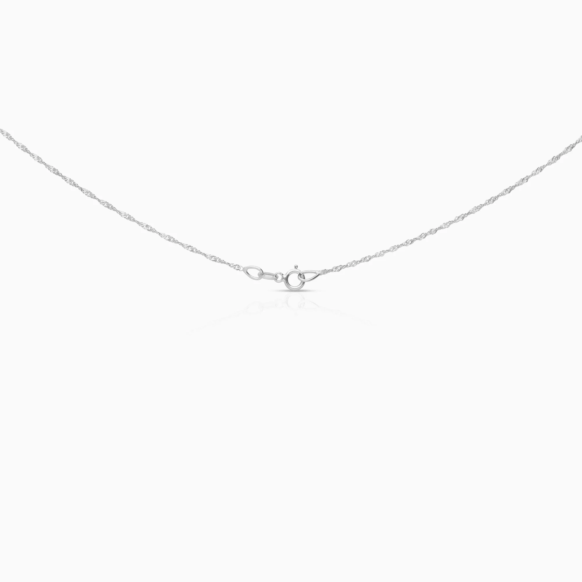 Necklace with diamond pendant 0.64ct 14K white gold - Image 2