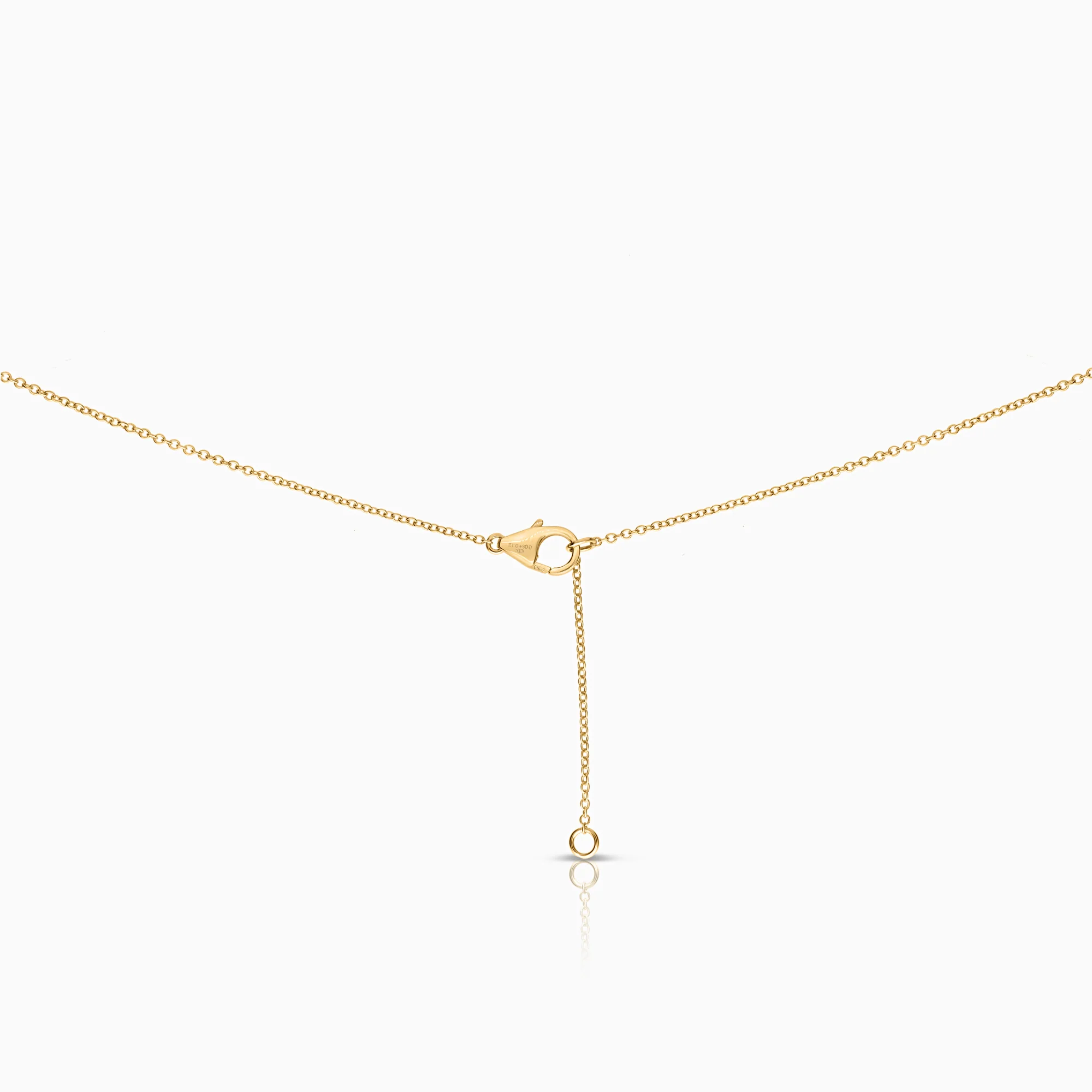 Necklace with diamond halo pendant 0.20ct 18K gold - Image 2