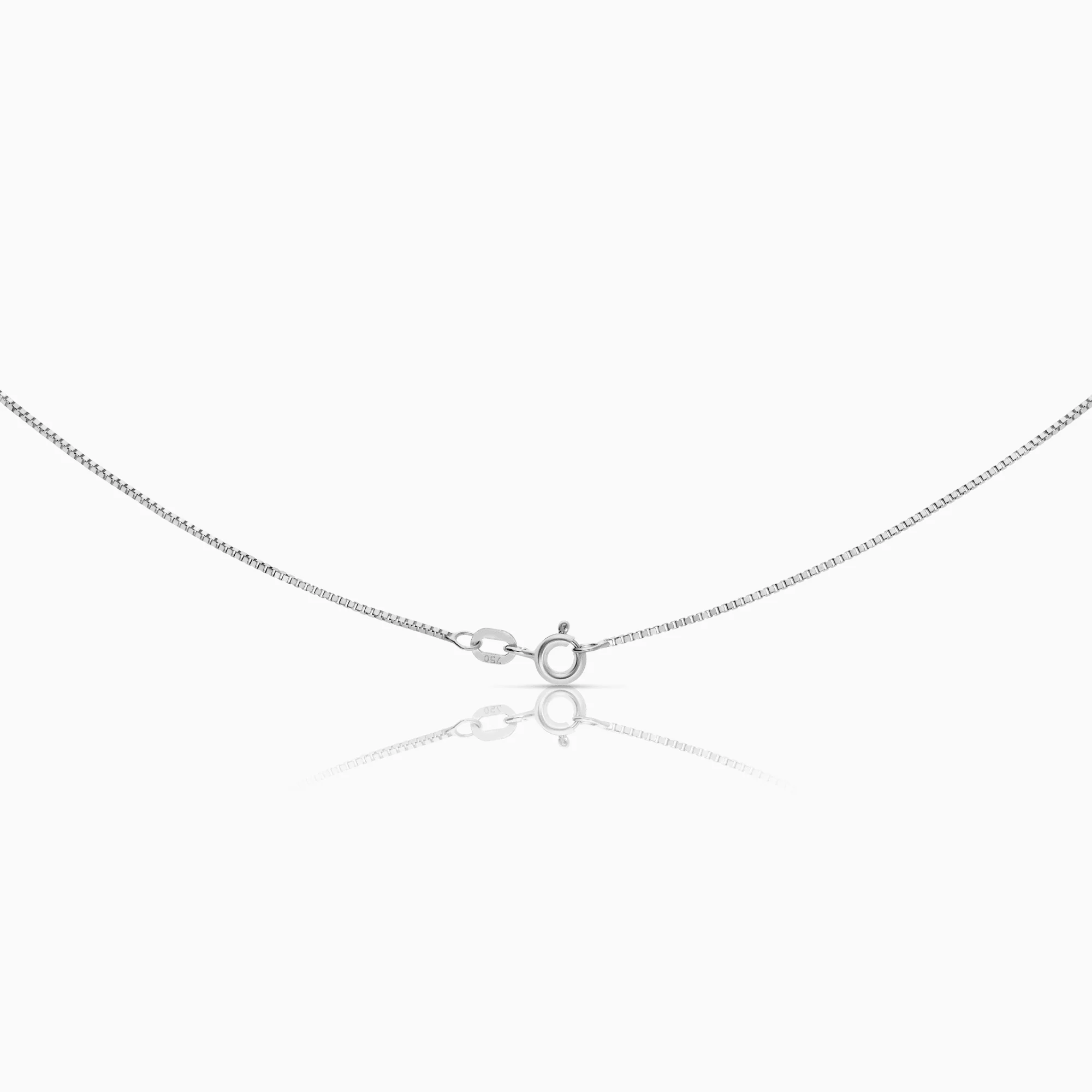 Necklace with diamond heart pendant 0.14ct 18K white gold - Image 2