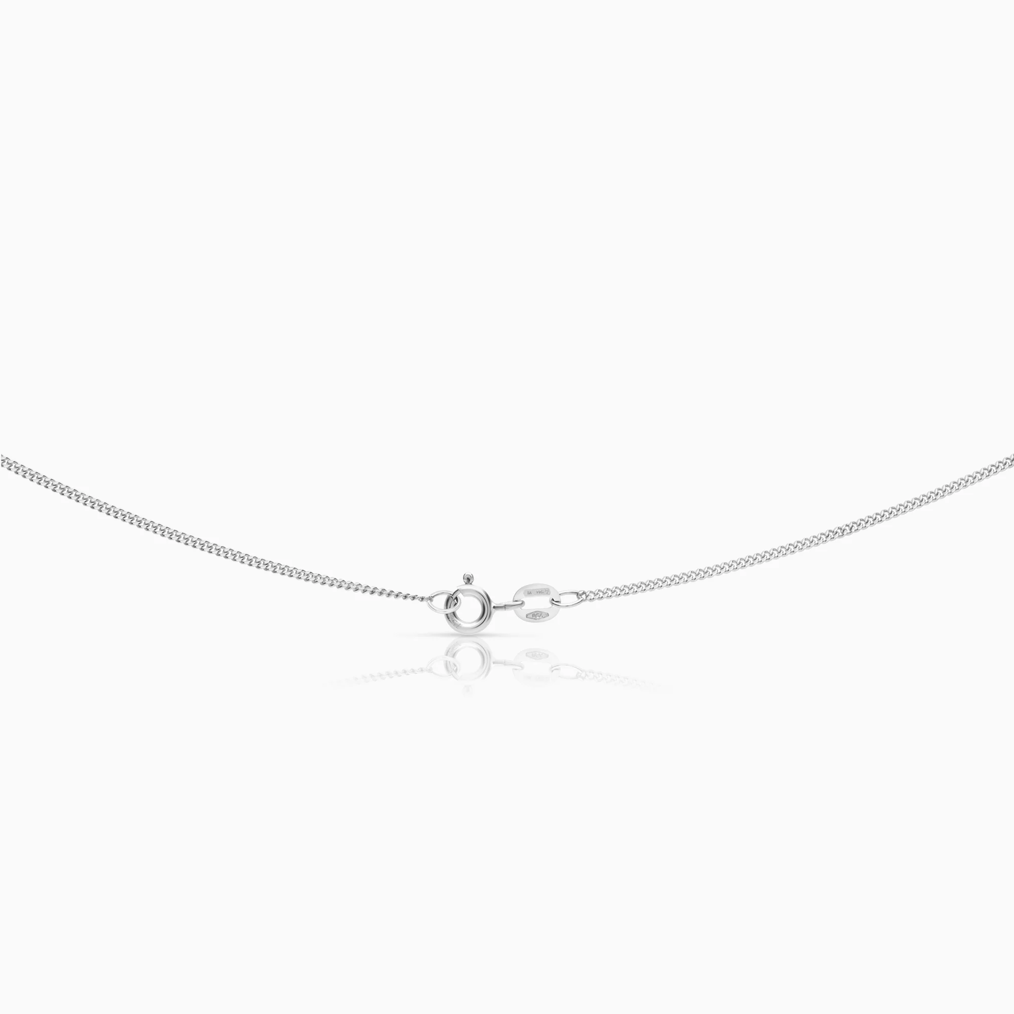 Necklace with pendant, 0.21 ct, 3.44g, 18K white gold. - Image 2