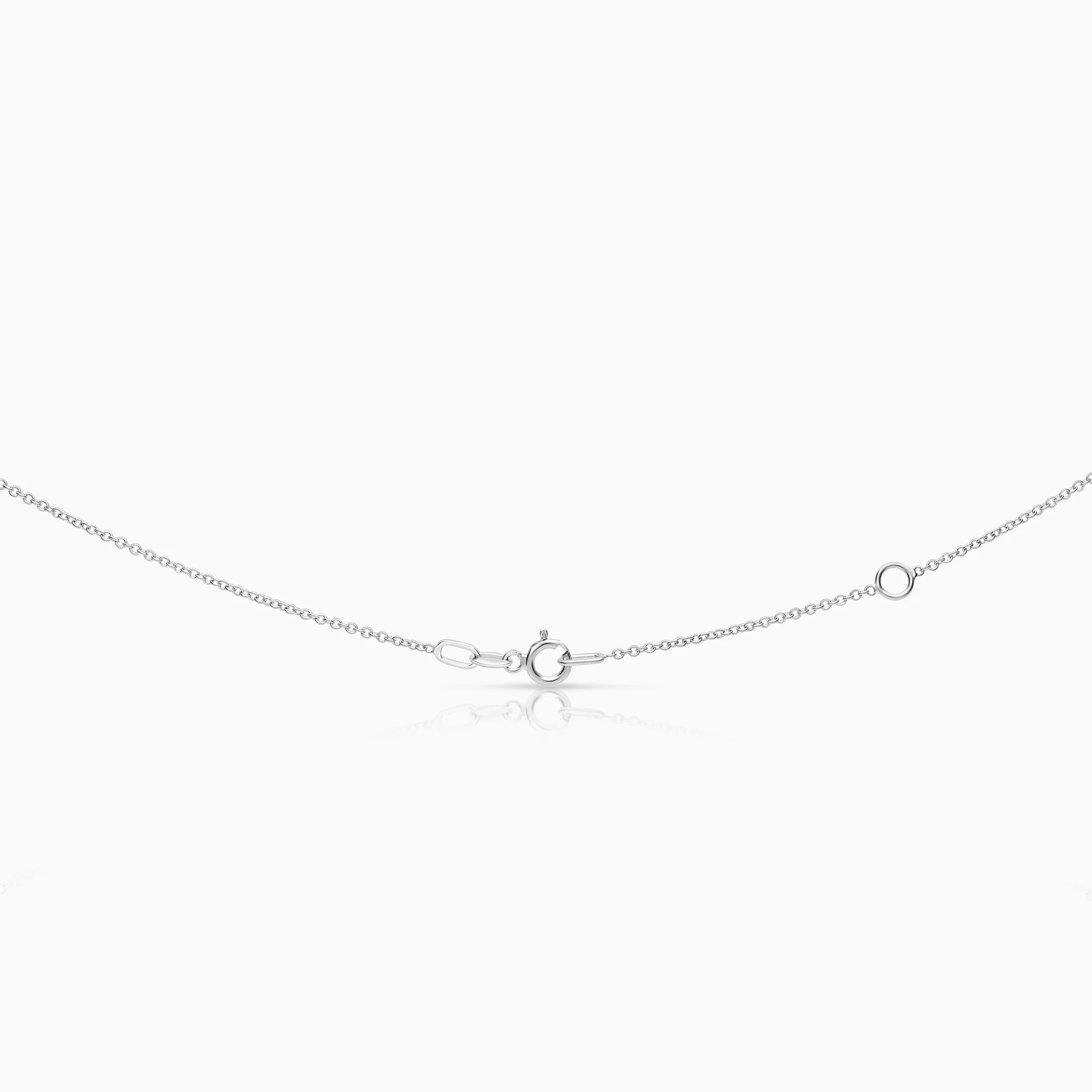 Necklace with pendant 0.50 ct 4.82g 18K white gold - Image 2