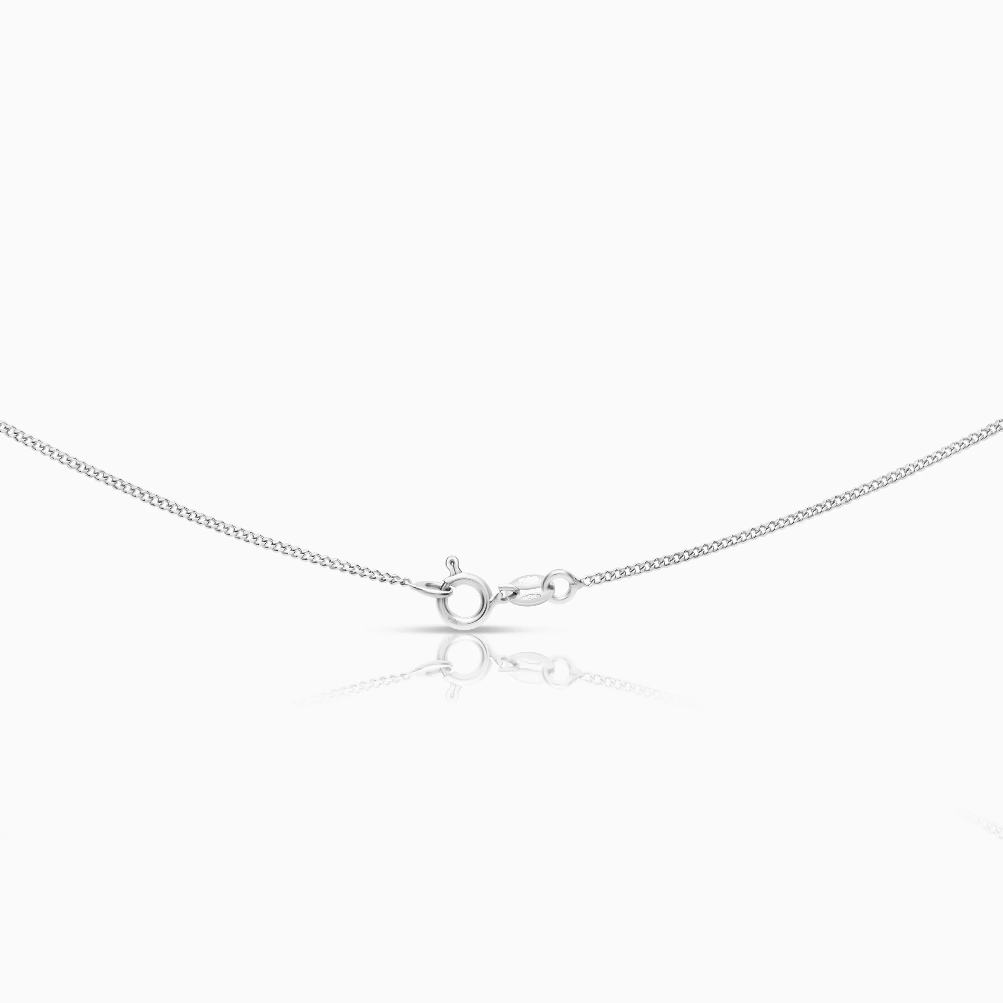 Necklace with pendant 3.69g 0.05 ct 18K white gold - Image 2