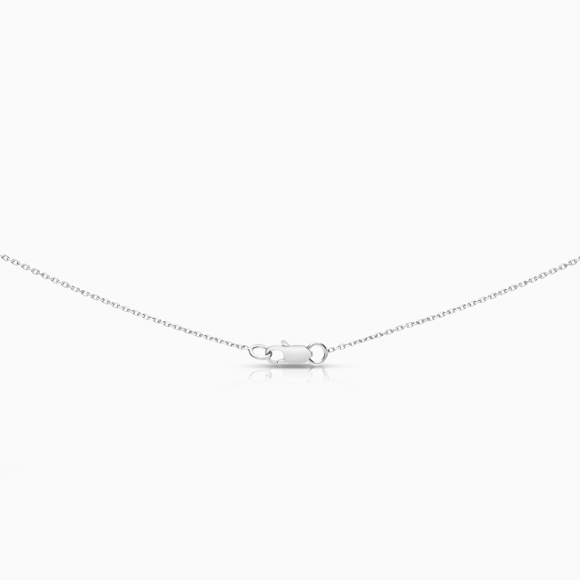 Necklace with diamond pendant 0.15ct 18K white gold - Image 2