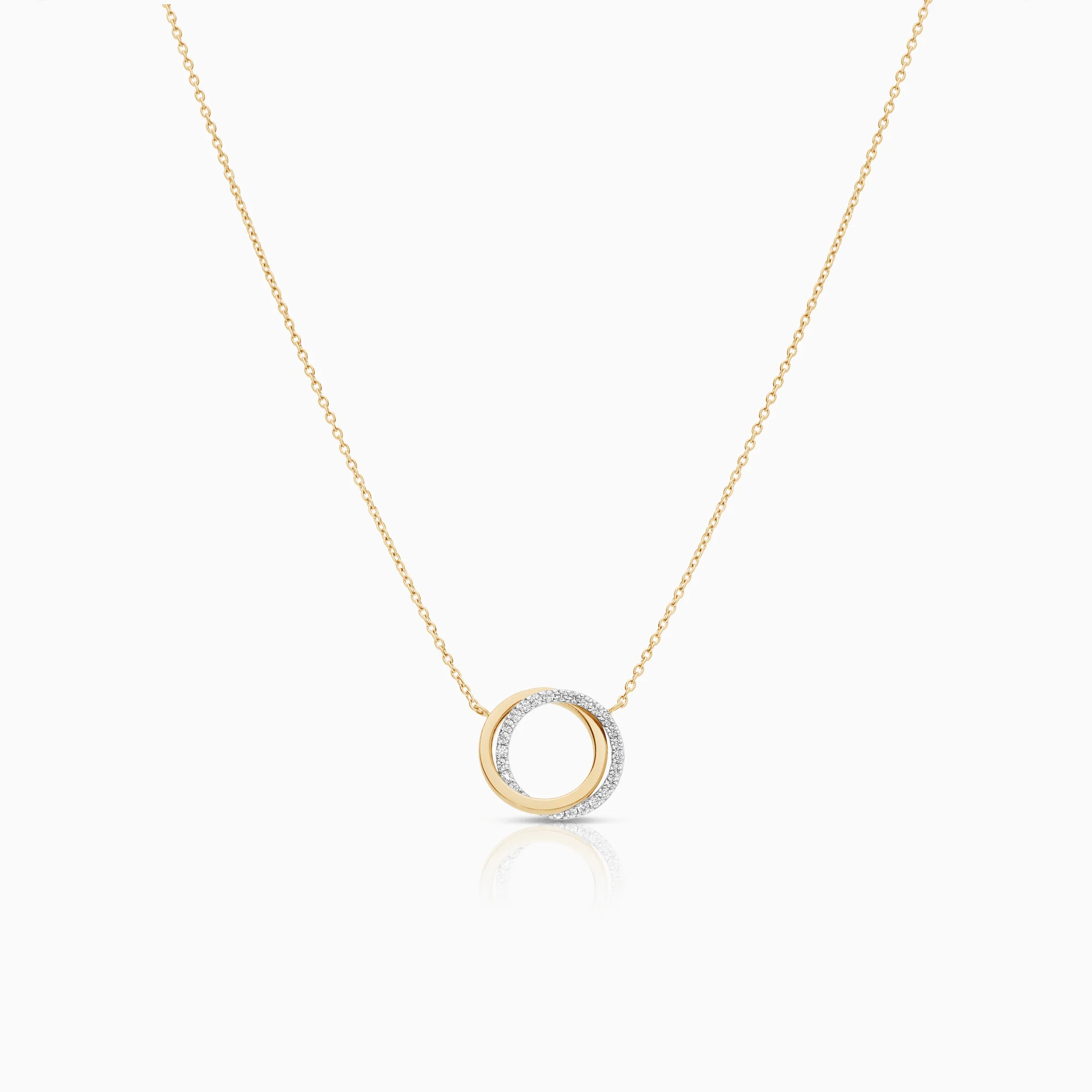 Necklace with cubic pendant 3.31g 18K gold