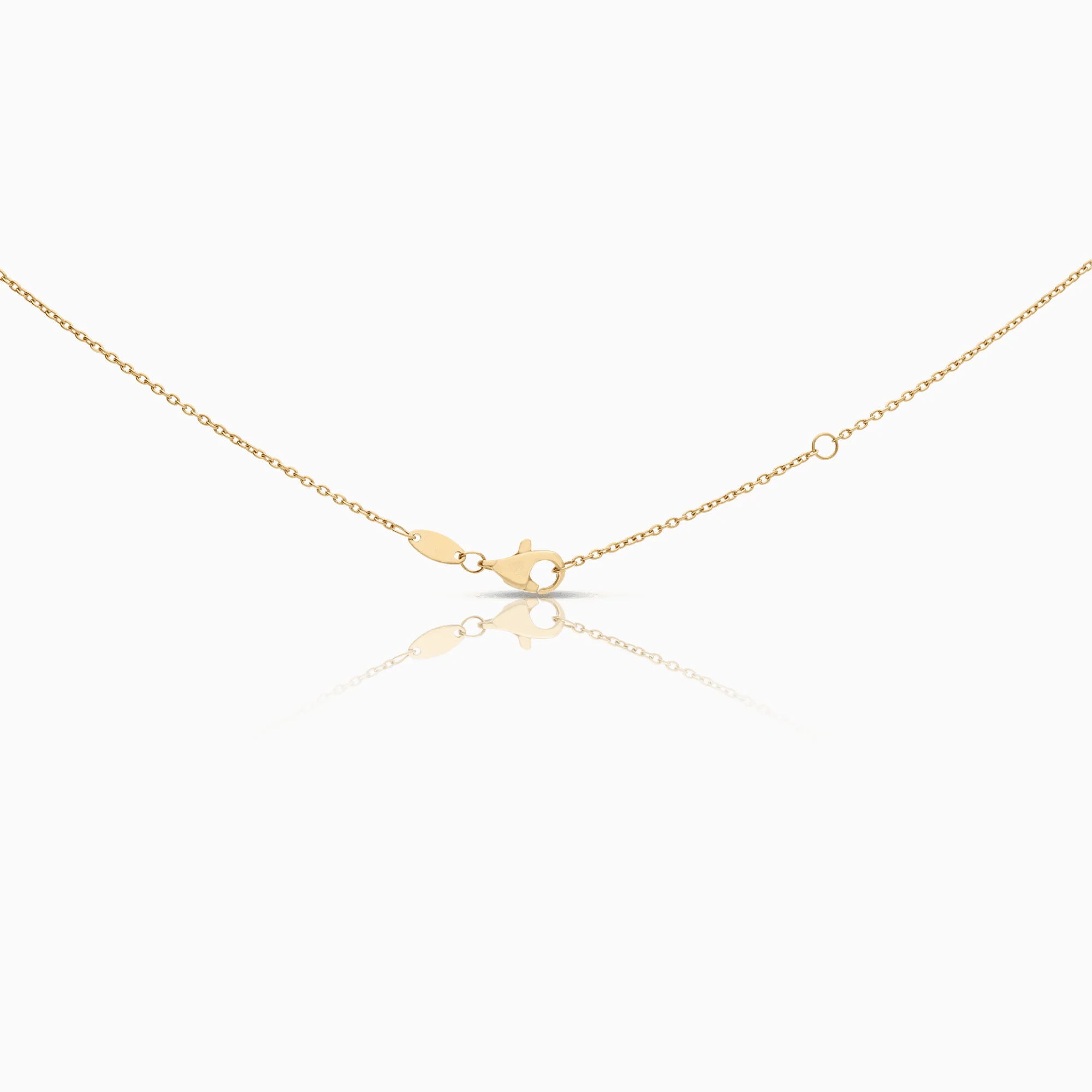 Necklace with cubic pendant 3.31g 18K gold - Image 2