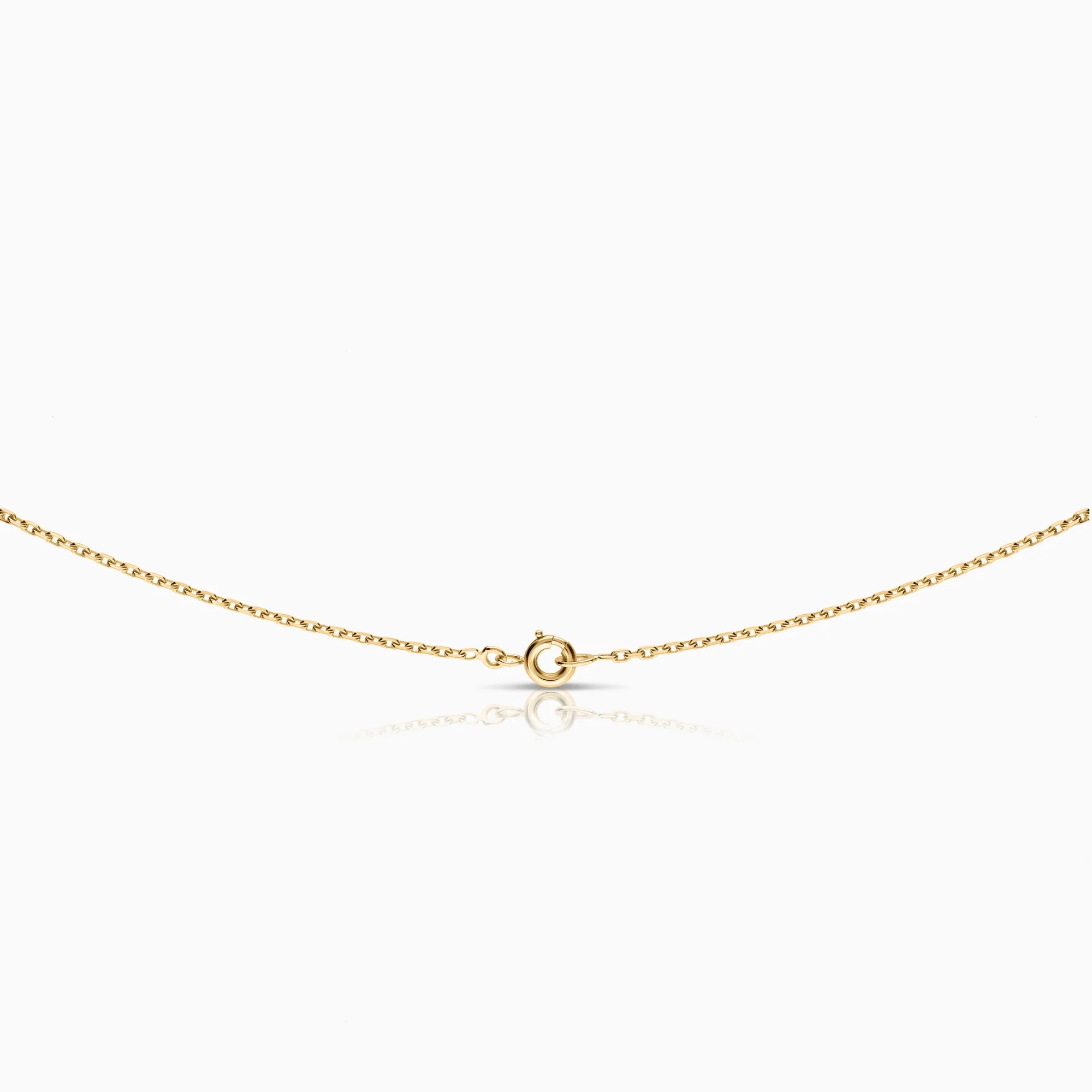 Necklace with pendants emeralds and diamonds 0.06ct 18K gold - Image 2