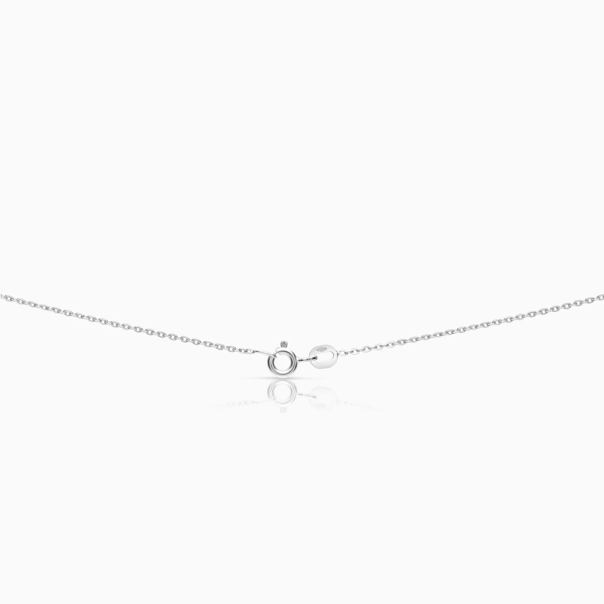 Necklace with heart 0.10ct 18K white gold - Image 2