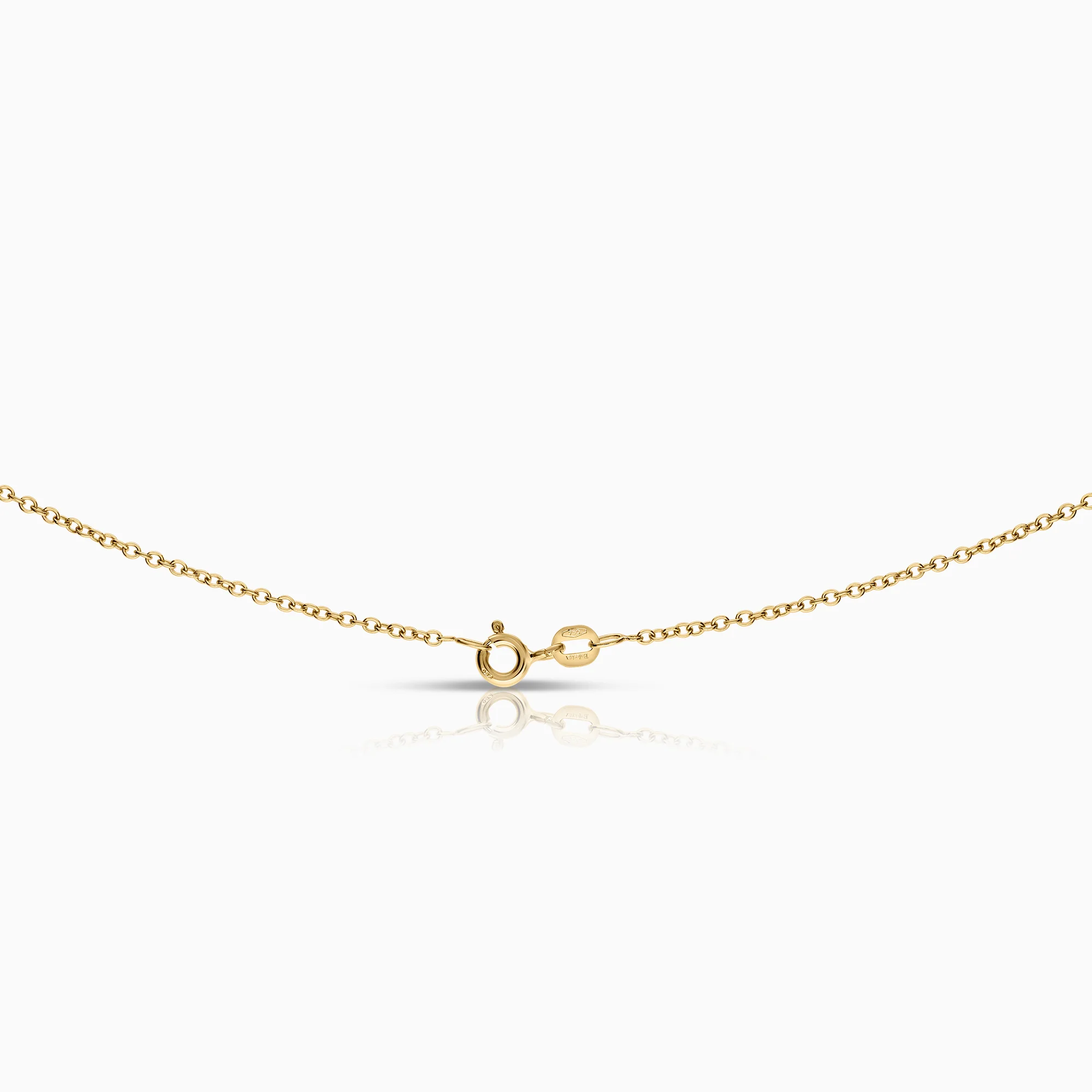 Necklace with heart pendant, red cubic, 3.56g, 18K gold - Image 2