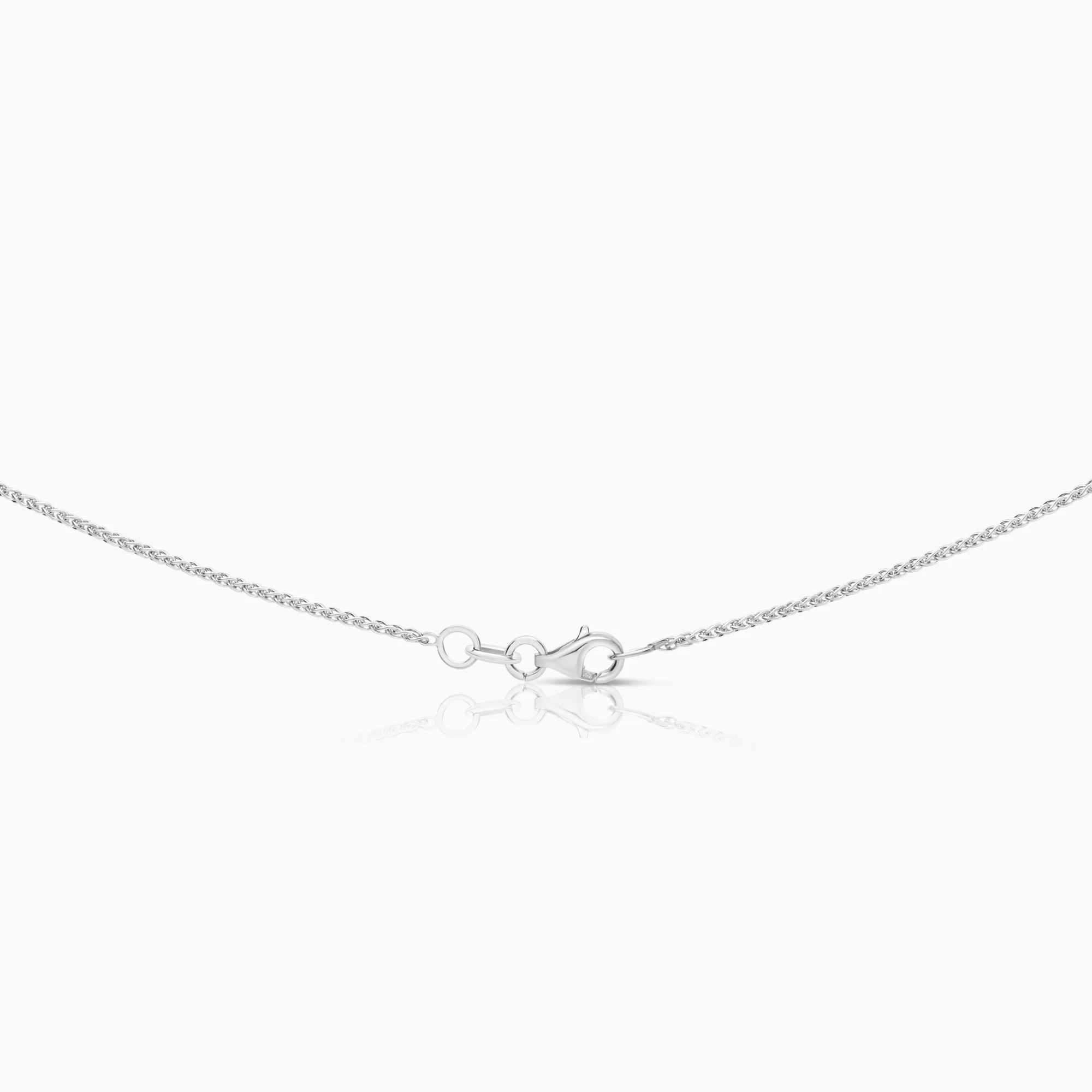 Necklace with cross 0.08ct 18K white gold - Image 2