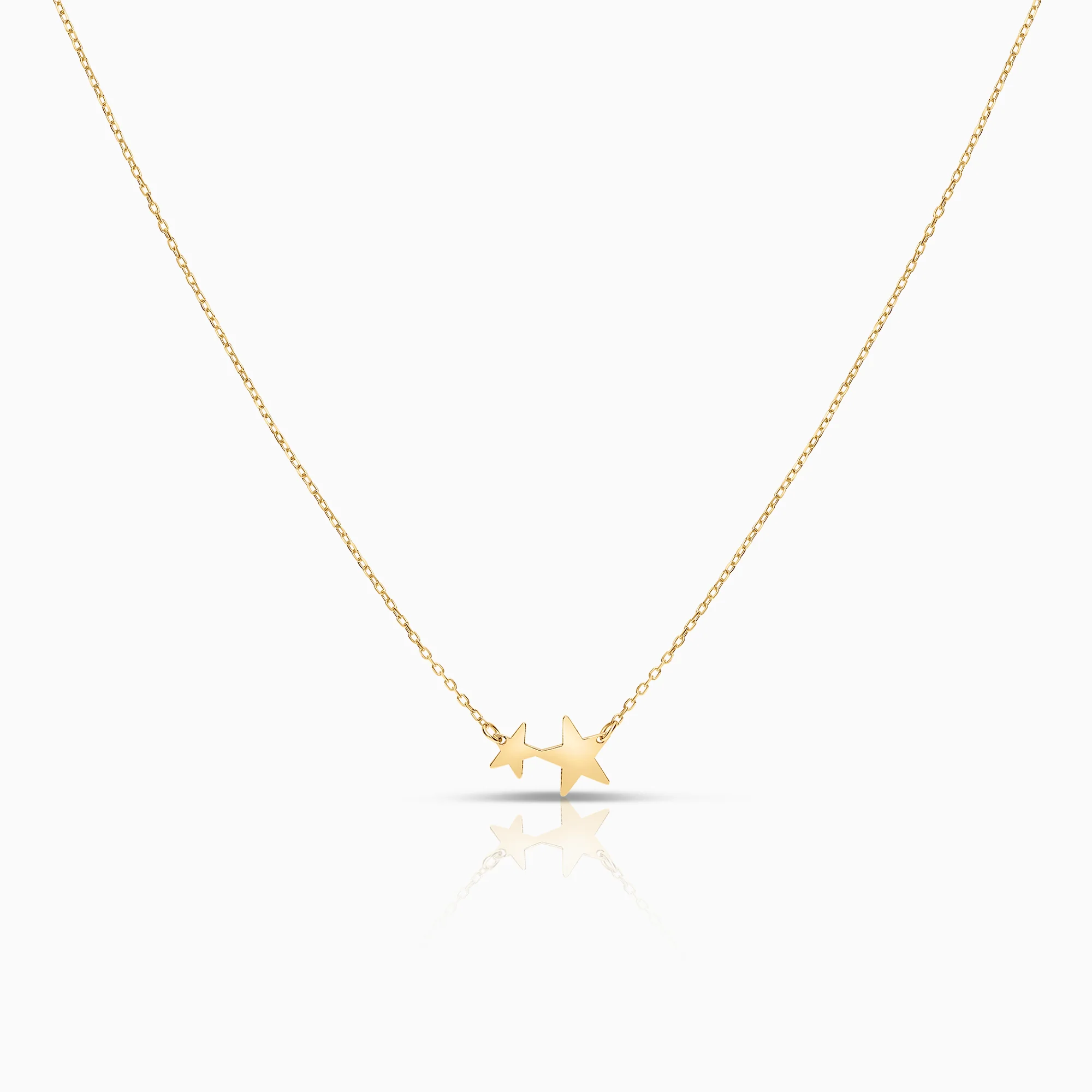 Necklace with star pendants 1.47g 18K gold