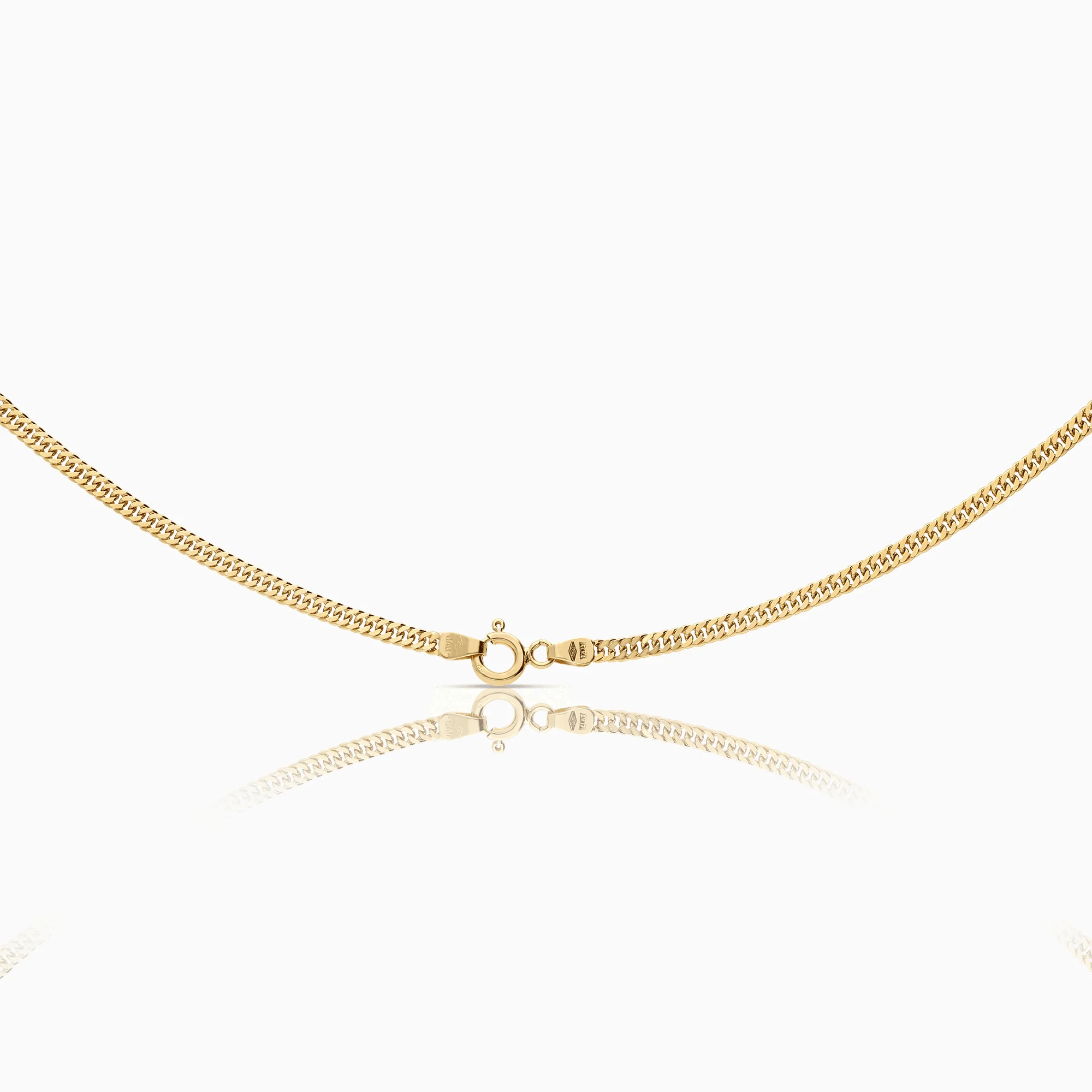 Curb necklace 9.60g 18K gold - Image 2