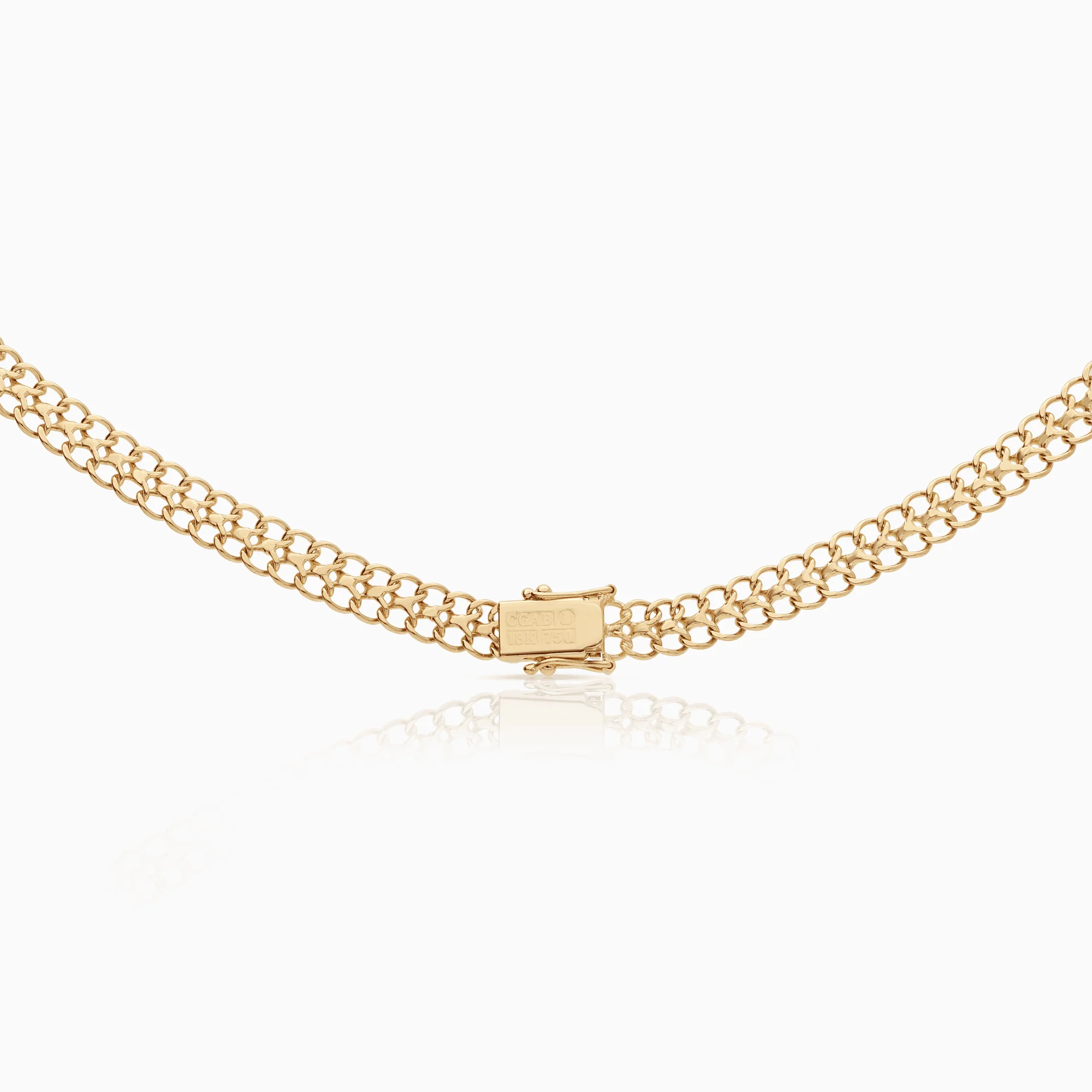 Fishbone necklace 23.12g 18K gold - Image 2