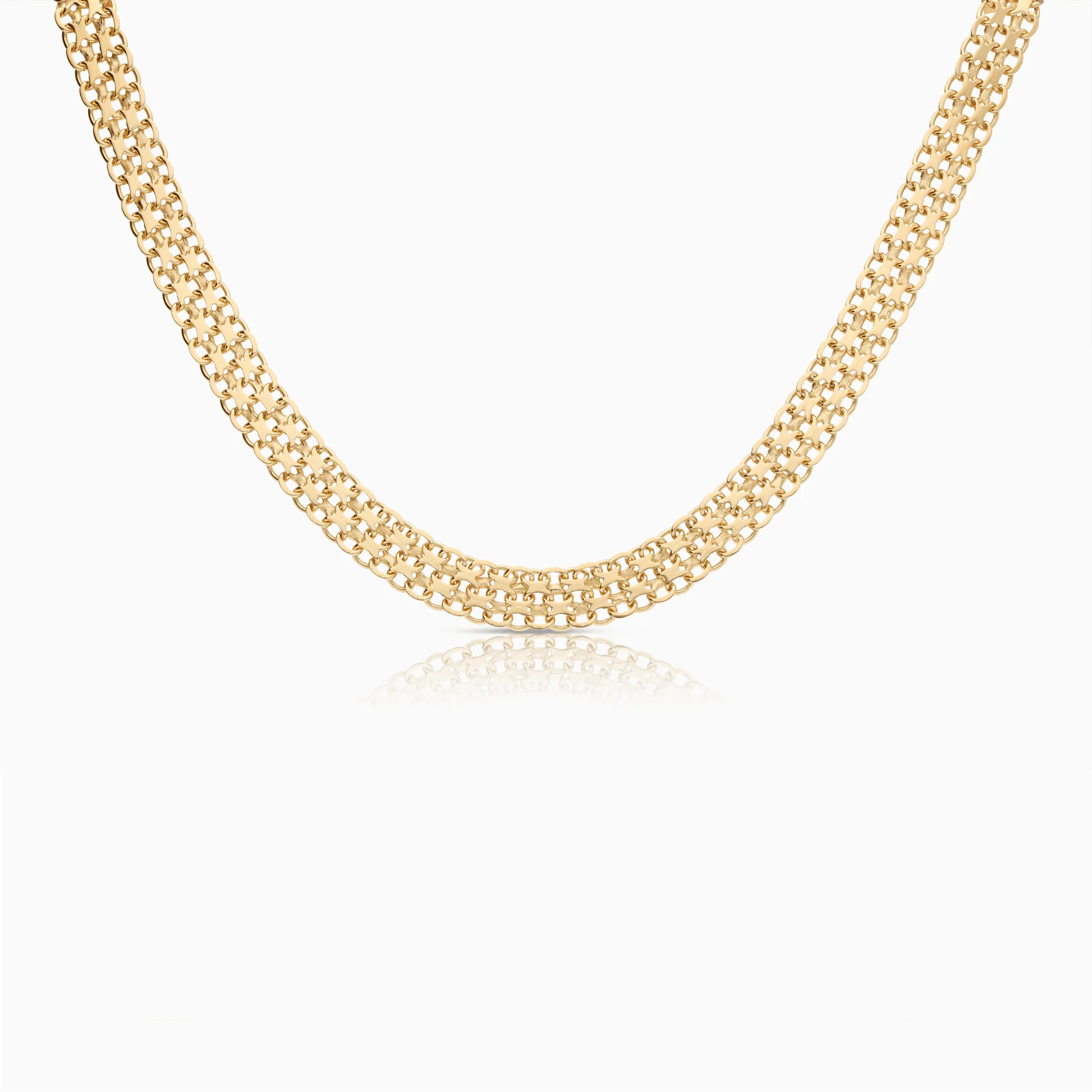 Necklace X-link 30.26g 18K gold