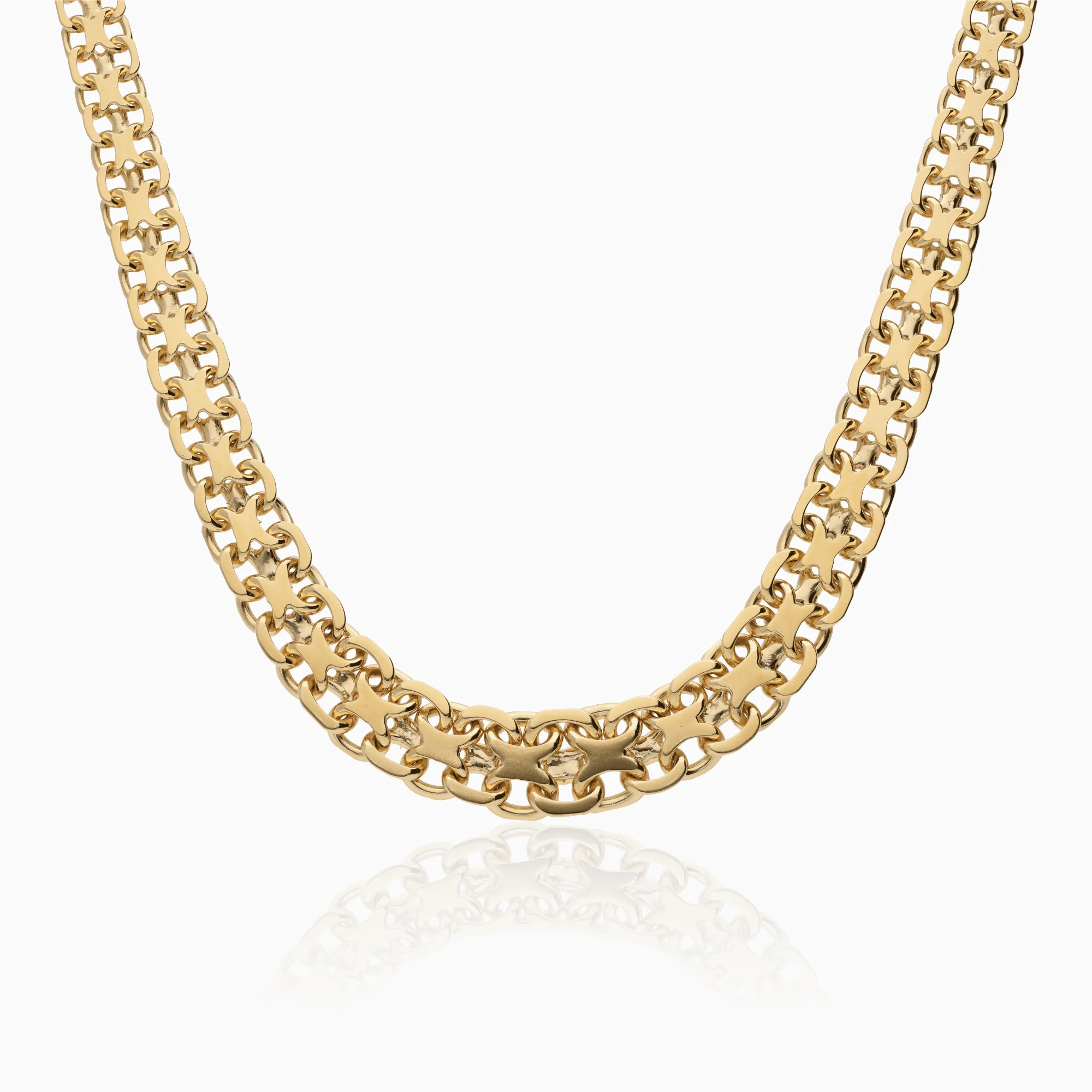 Necklace X-link 45.12g 18K gold