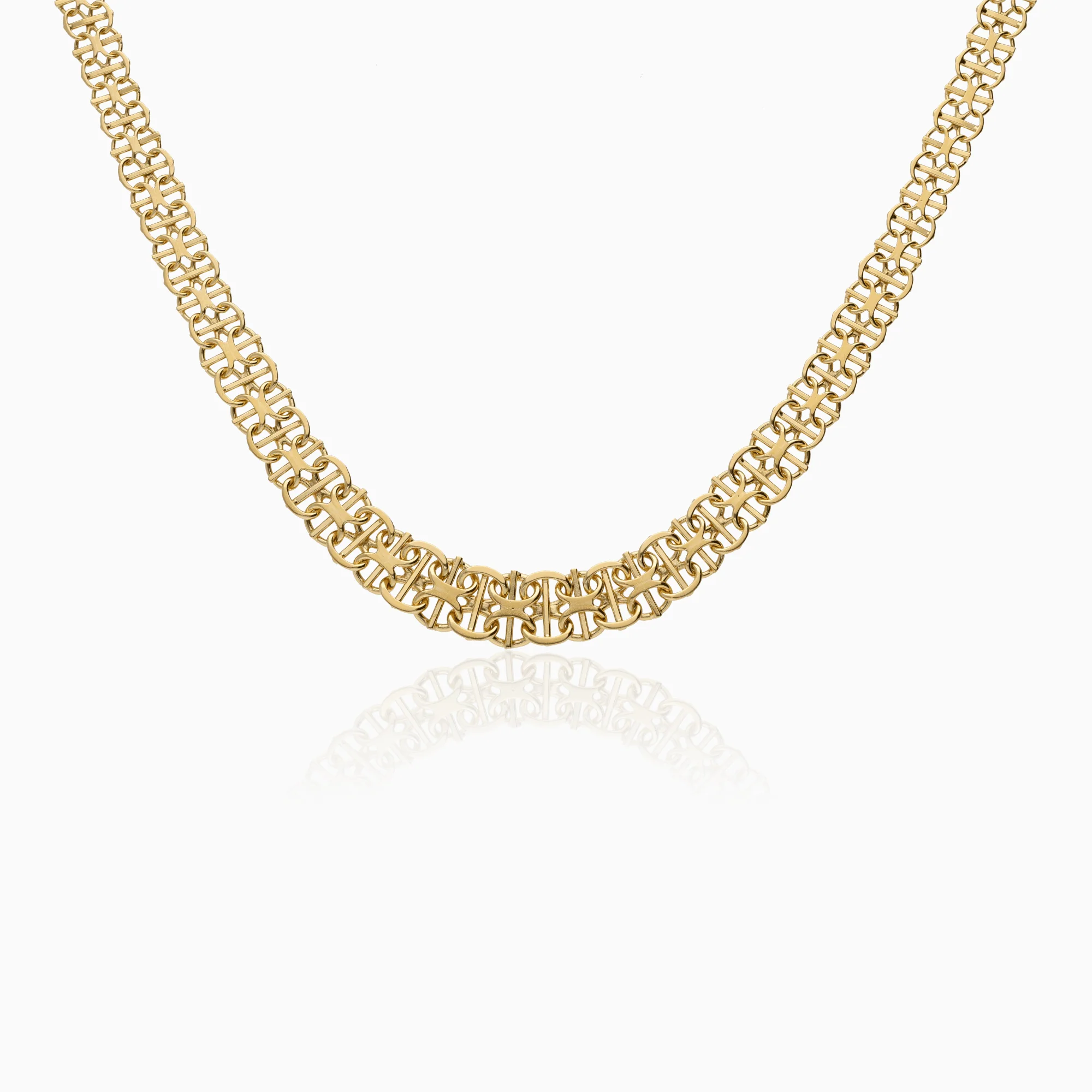 X-Link Necklace with Bar 14.80g 18K Gold