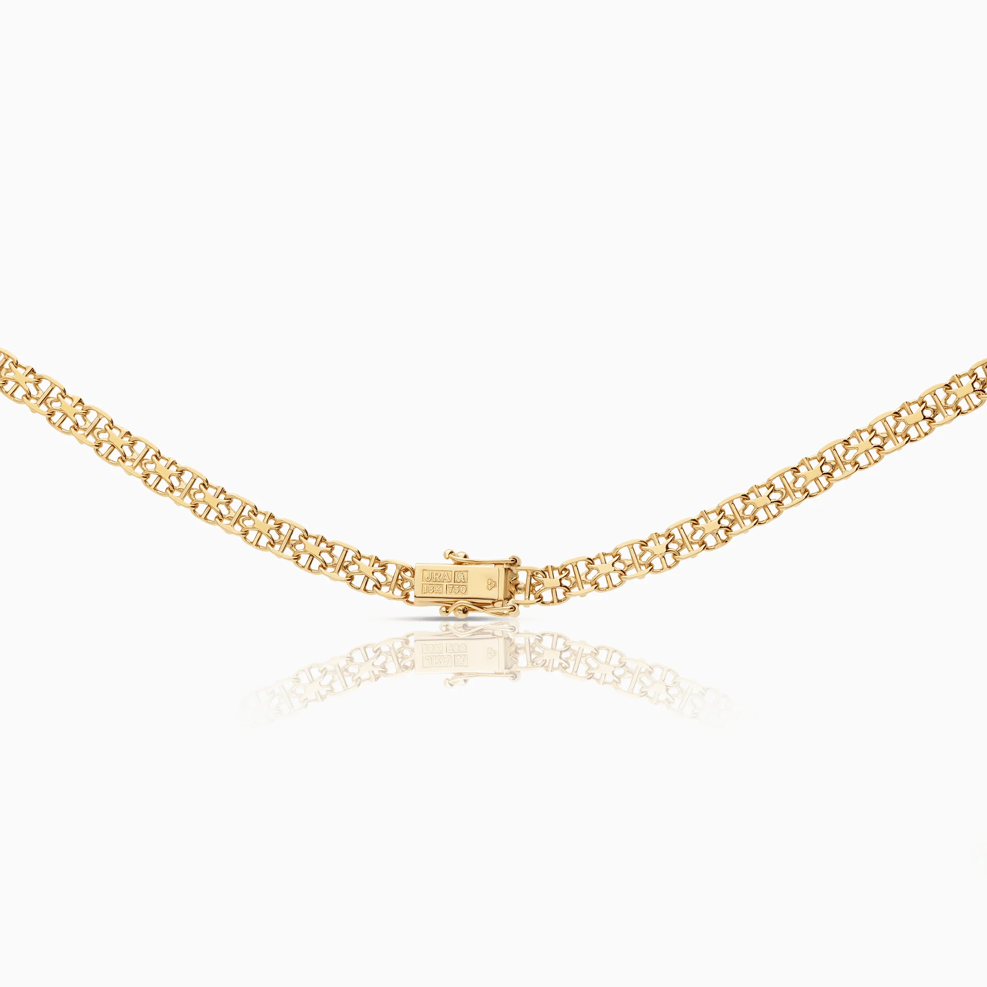 X-link necklace with bar 25.40g 18K gold - Image 2