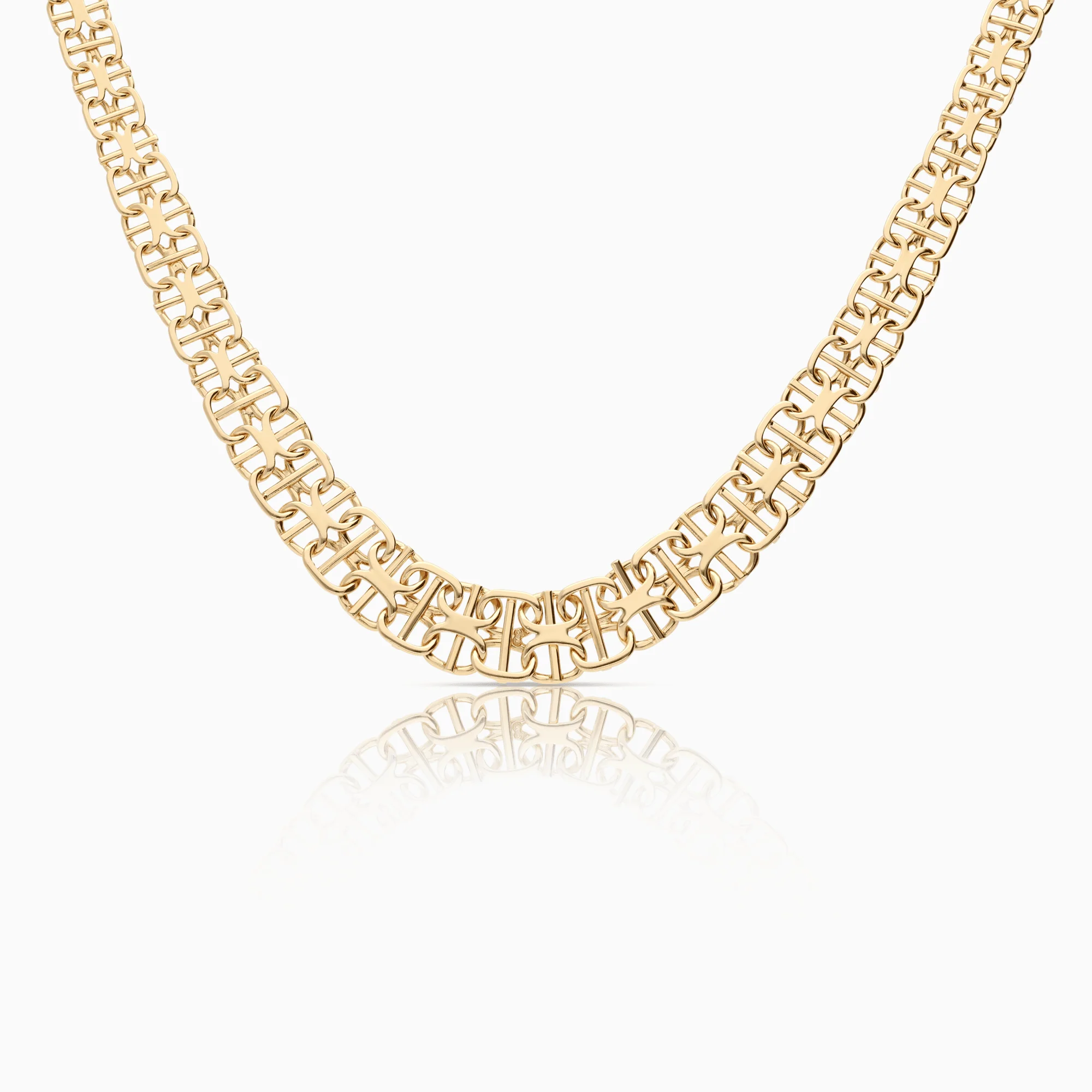 Necklace x-link with bar 25.88g 18K gold