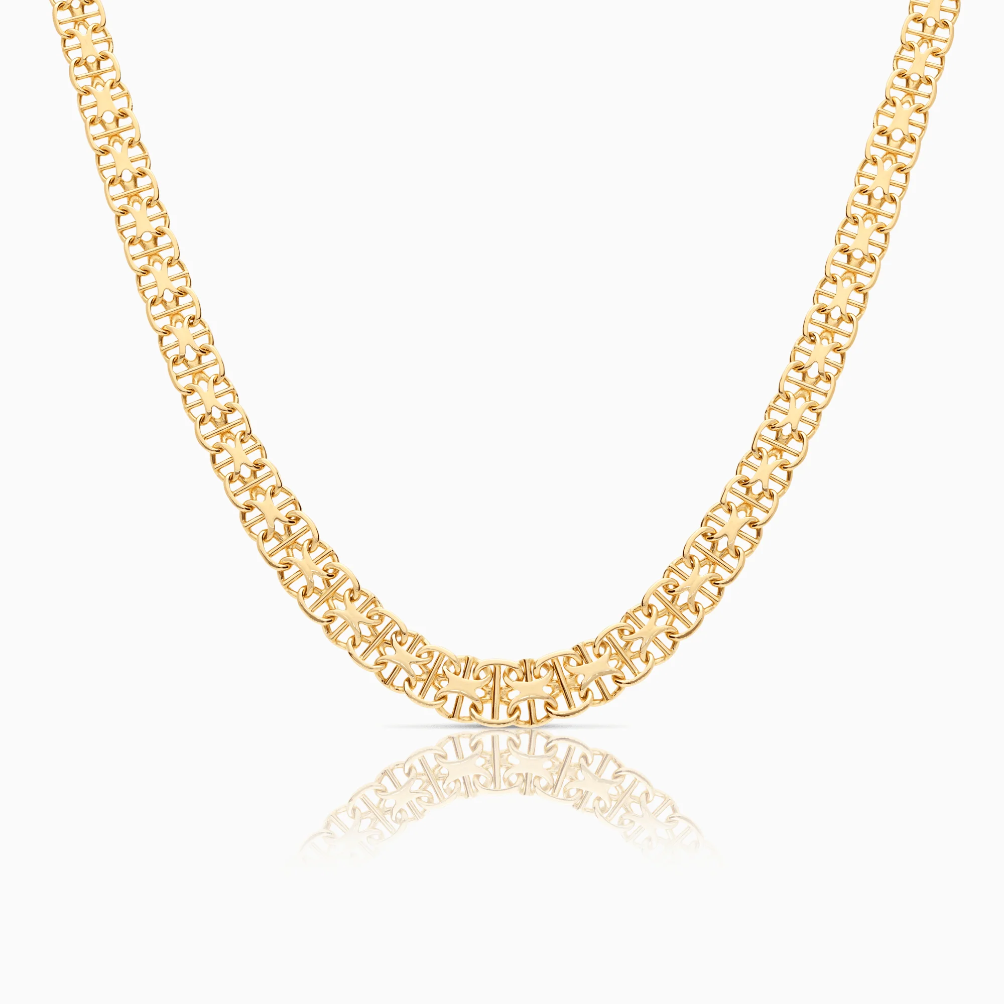 X-Link Necklace with Bar 26.10g 18K Gold