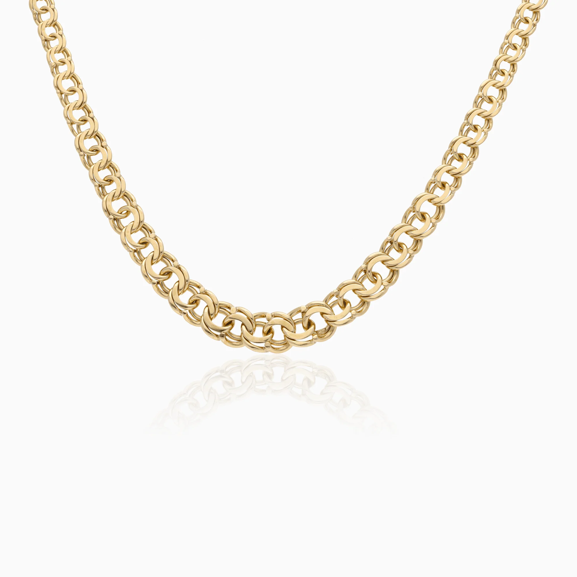 Bismarck chain necklace 25.6g 18K gold