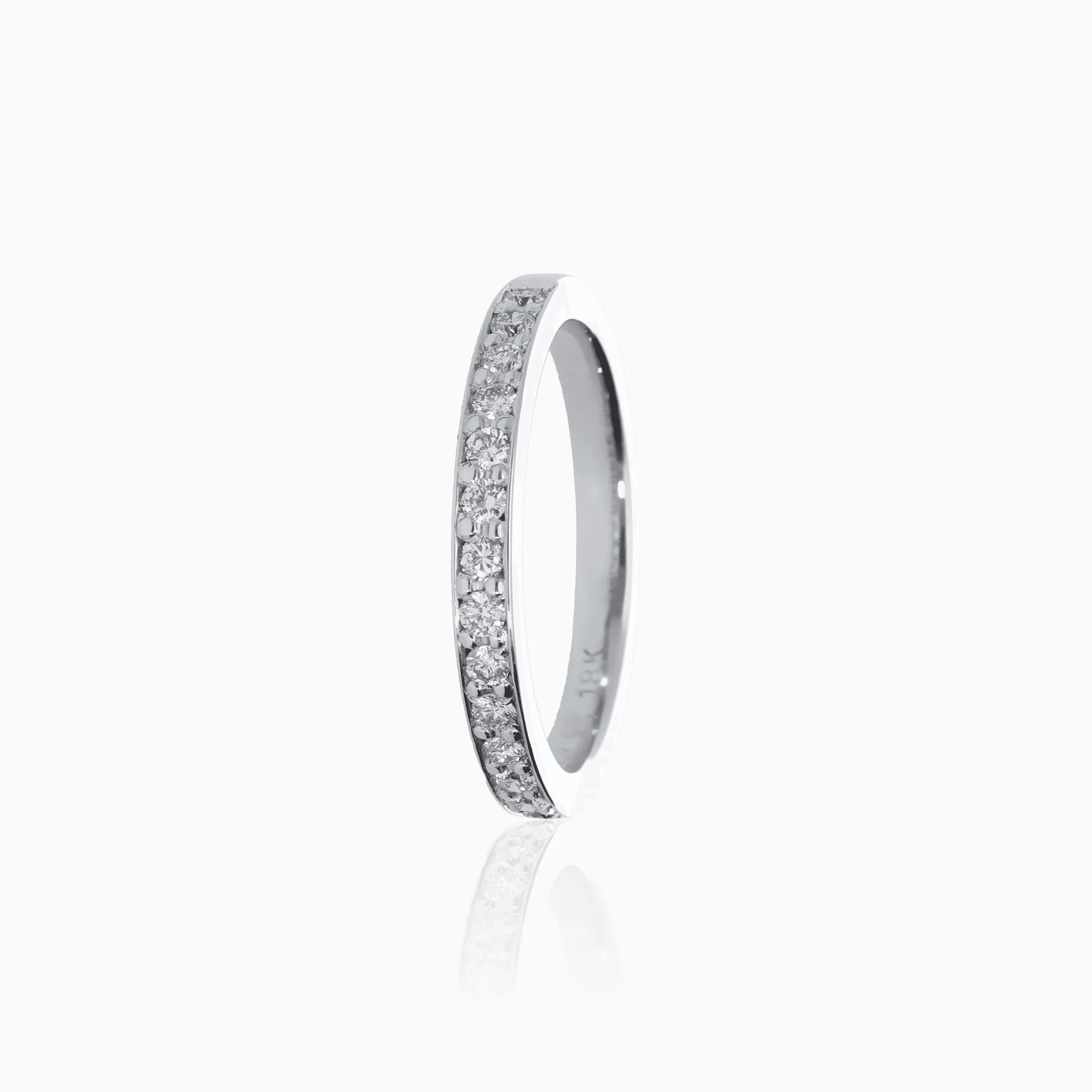 Half-eternity ring 0.28ct 18K white gold