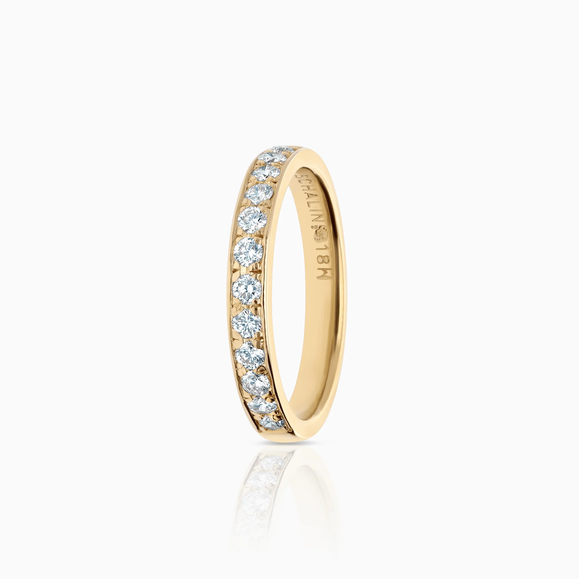 Half-eternity ring 0.36ct 18K gold