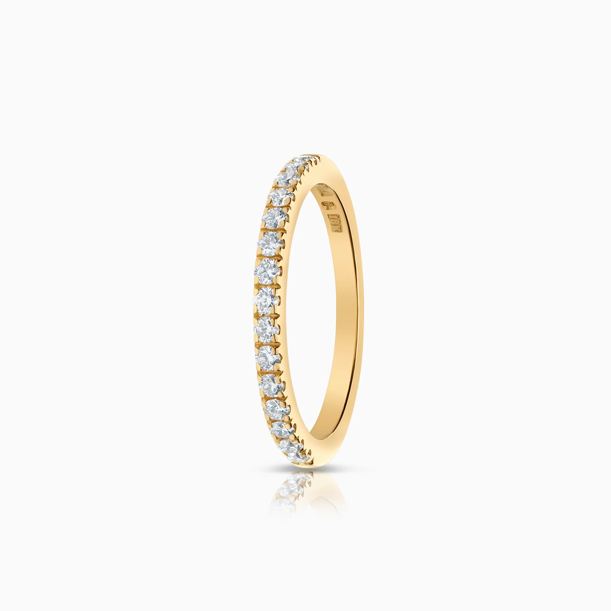 Half eternity with lab-grown diamonds 0.30ct 18K yellow gold