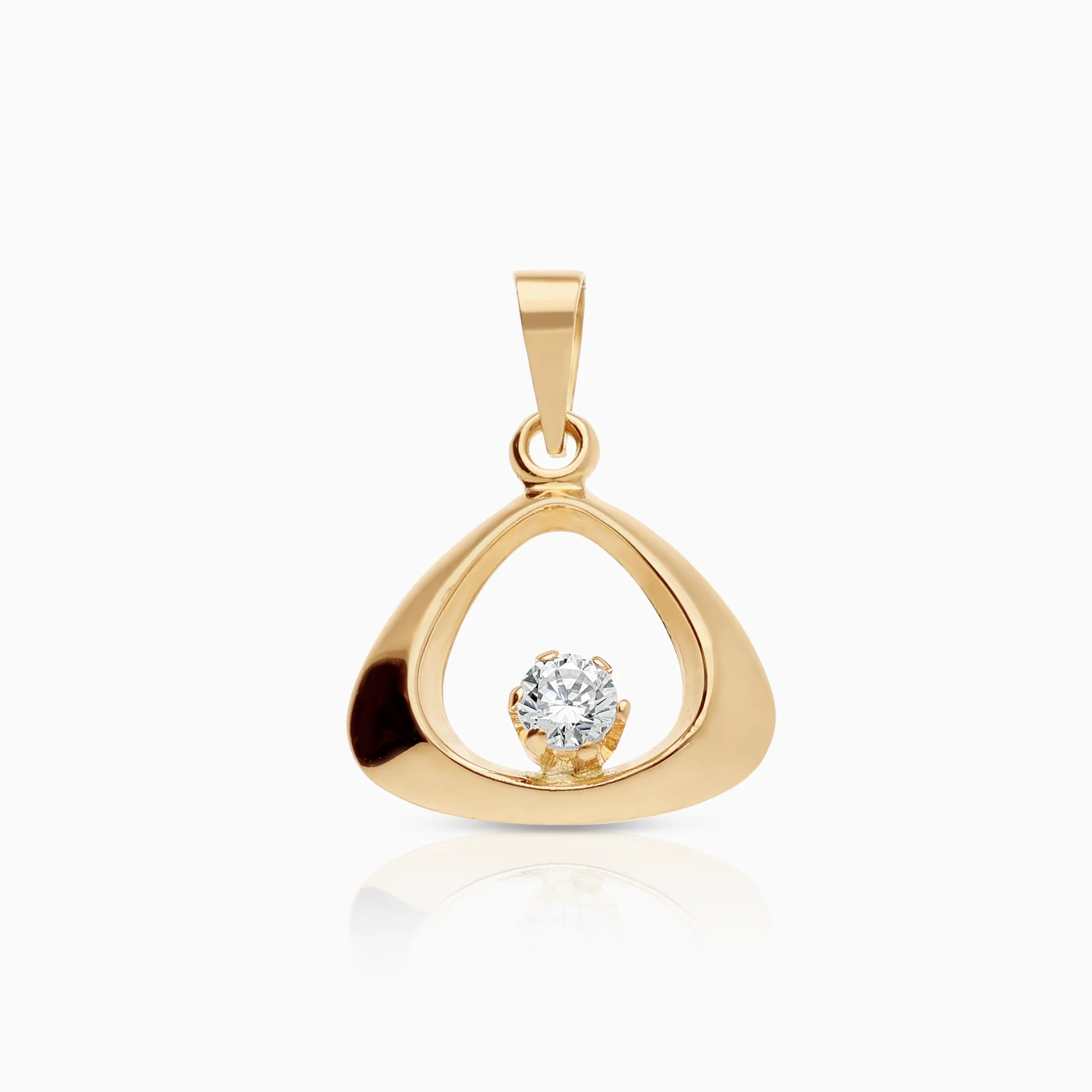 Pendant 0.55g 18K gold with cubic zirconia