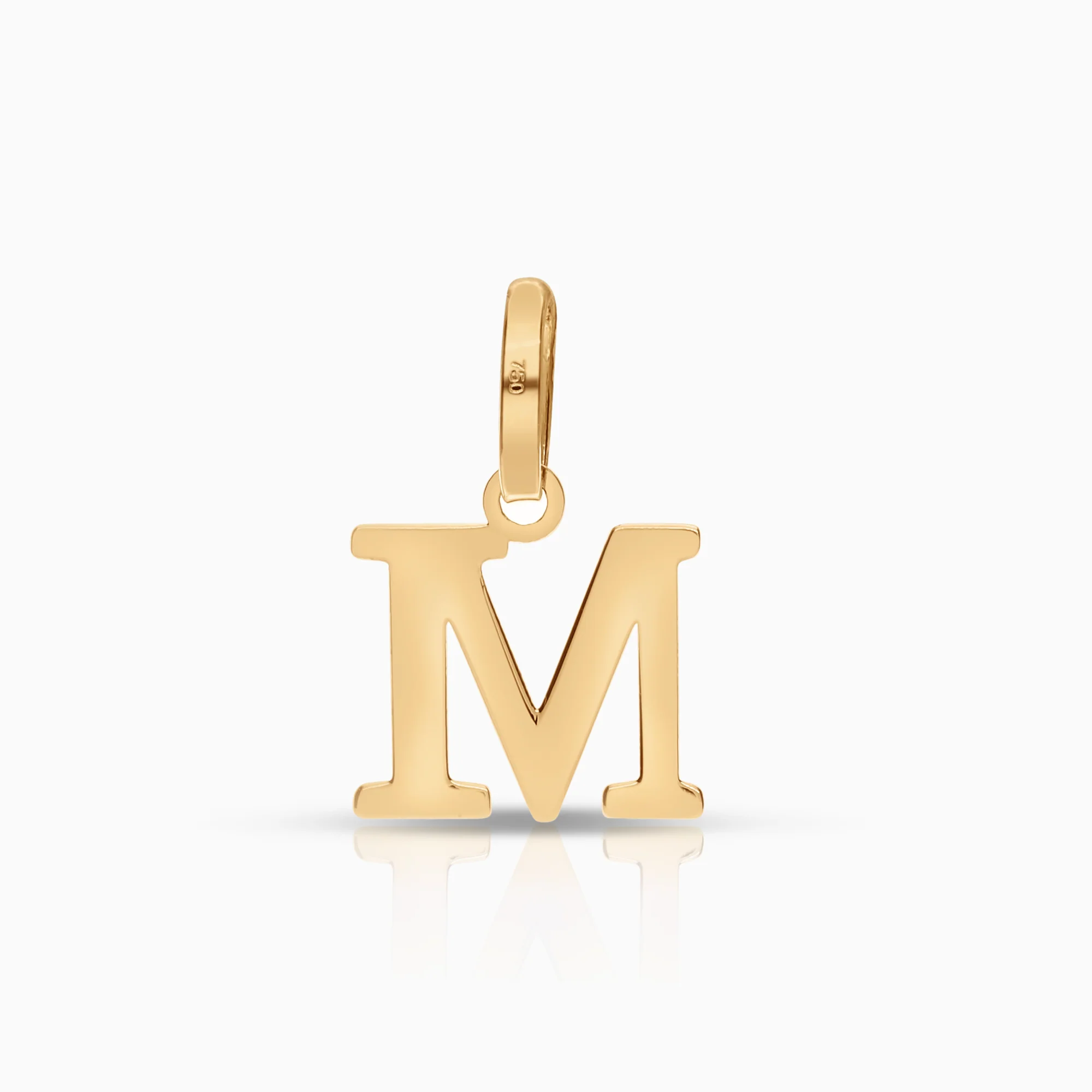 Pendant with letter, 0.25g 18K gold