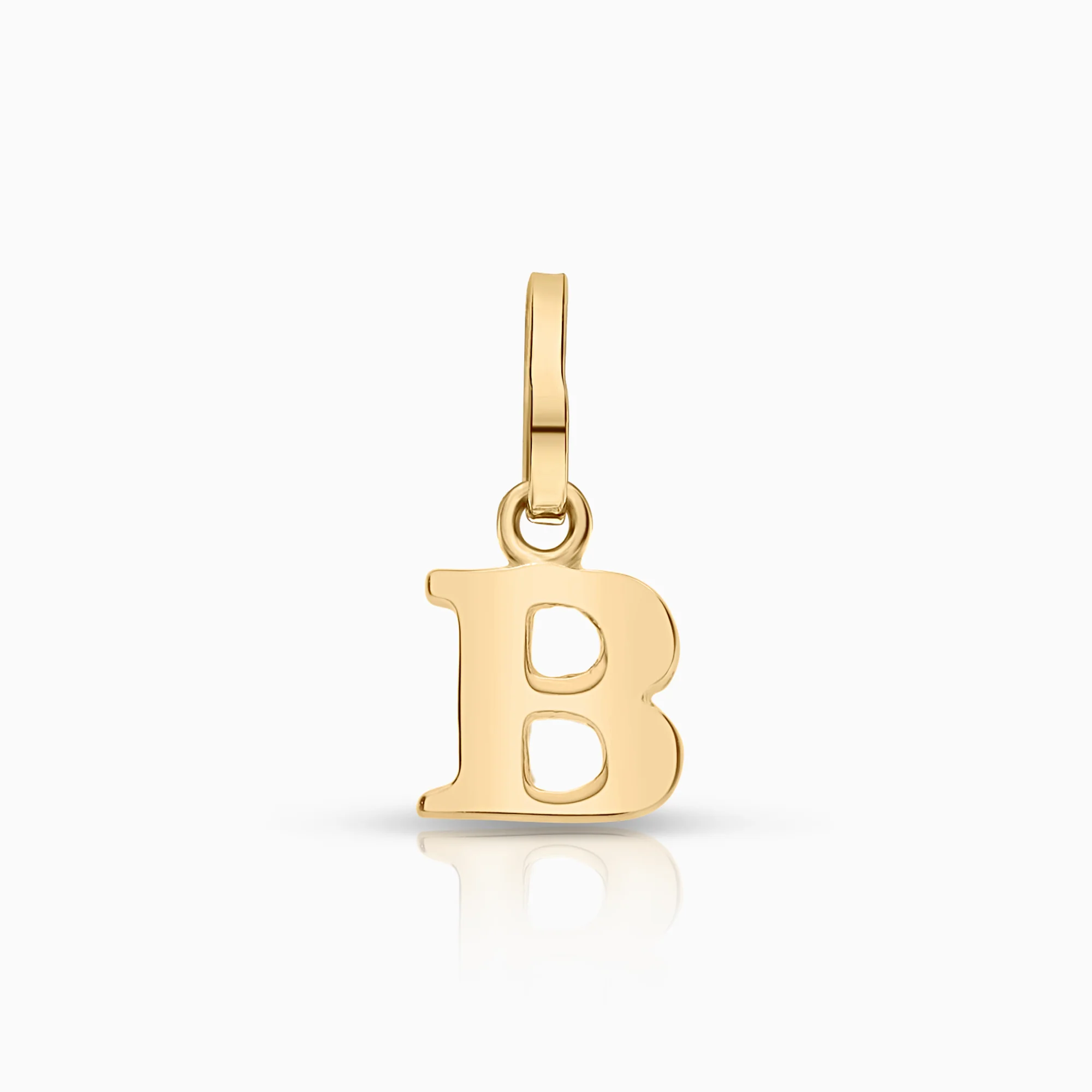 Letter B pendant 0.40g 18K gold