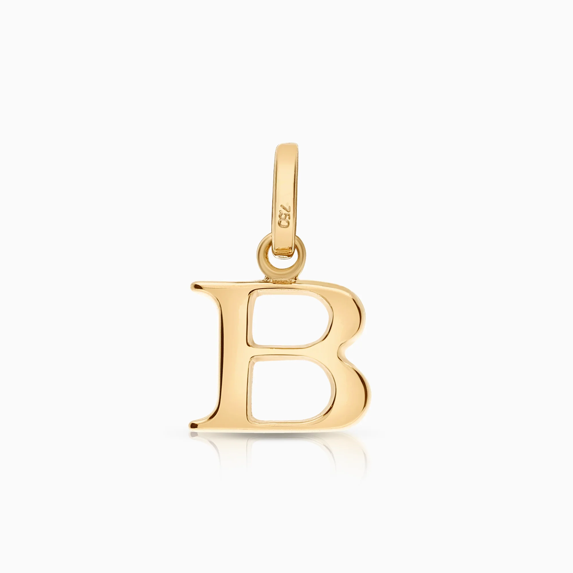 Letter pendant B 0.77g 18K gold