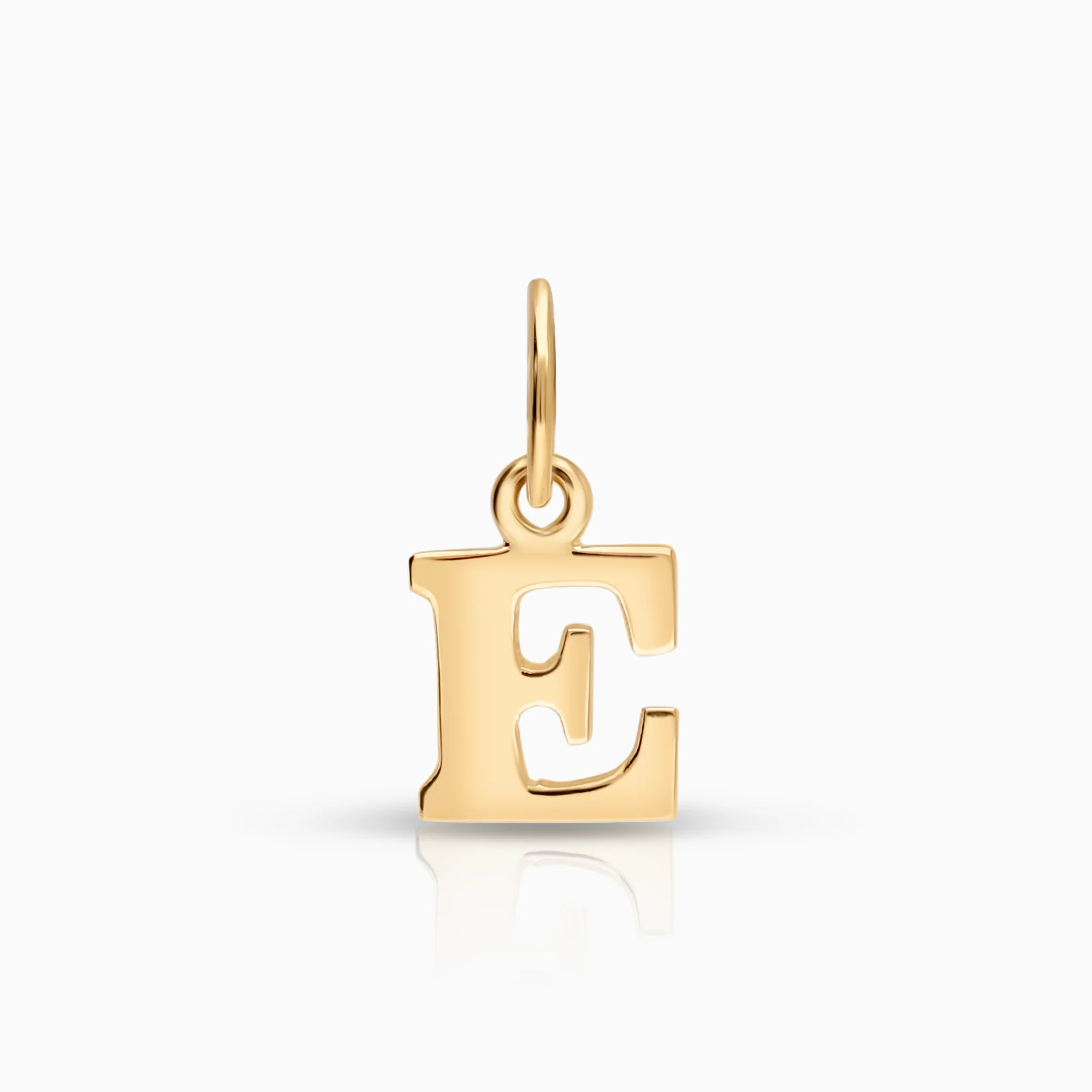 Letter pendant E 0.19g 18K gold