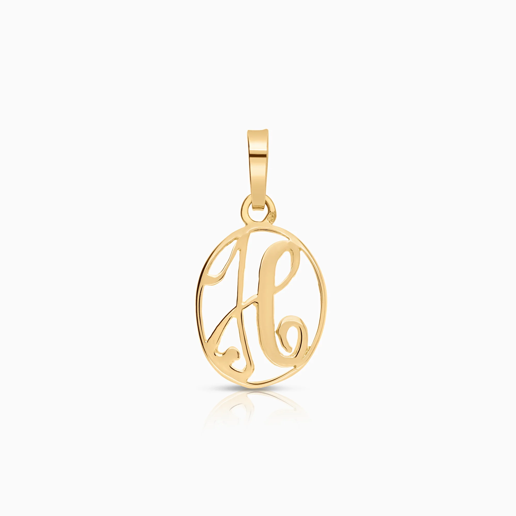 Pendant letter H 0.64g 18K gold