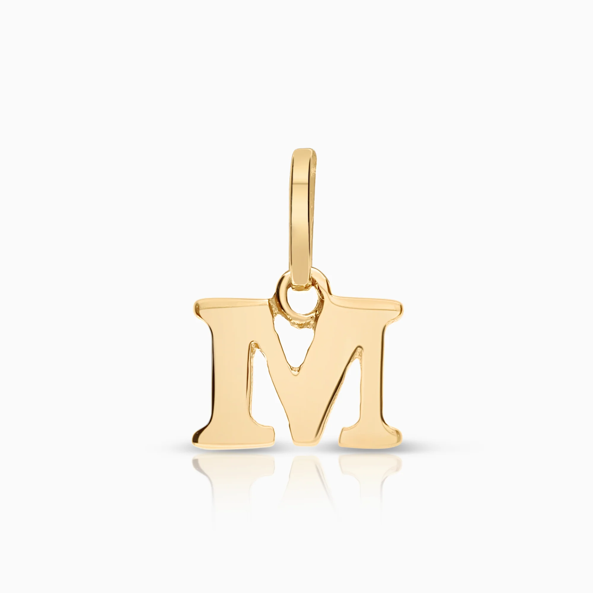 Letter pendant M 0.48g 18K gold
