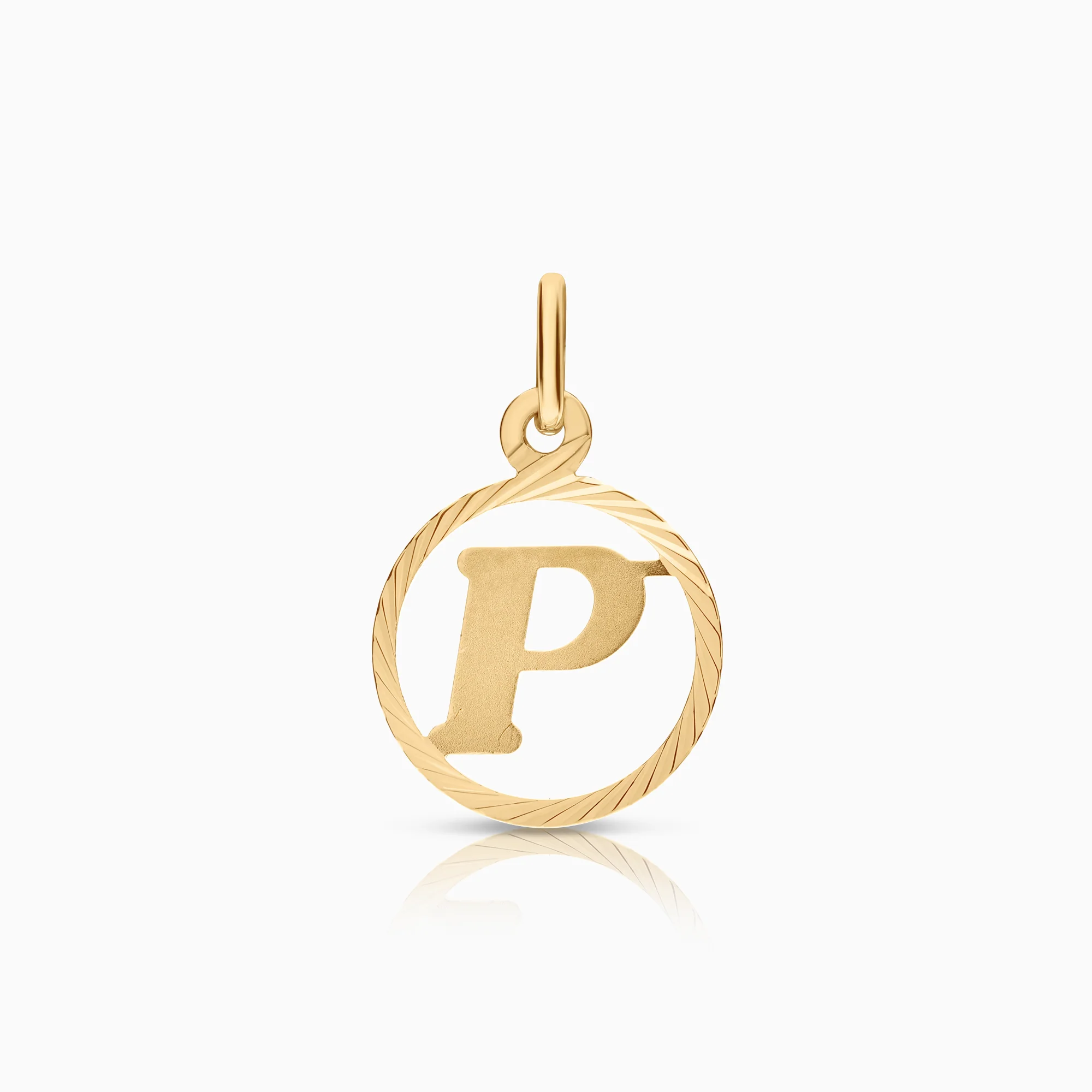 Letter P pendant 1.65g 18K gold