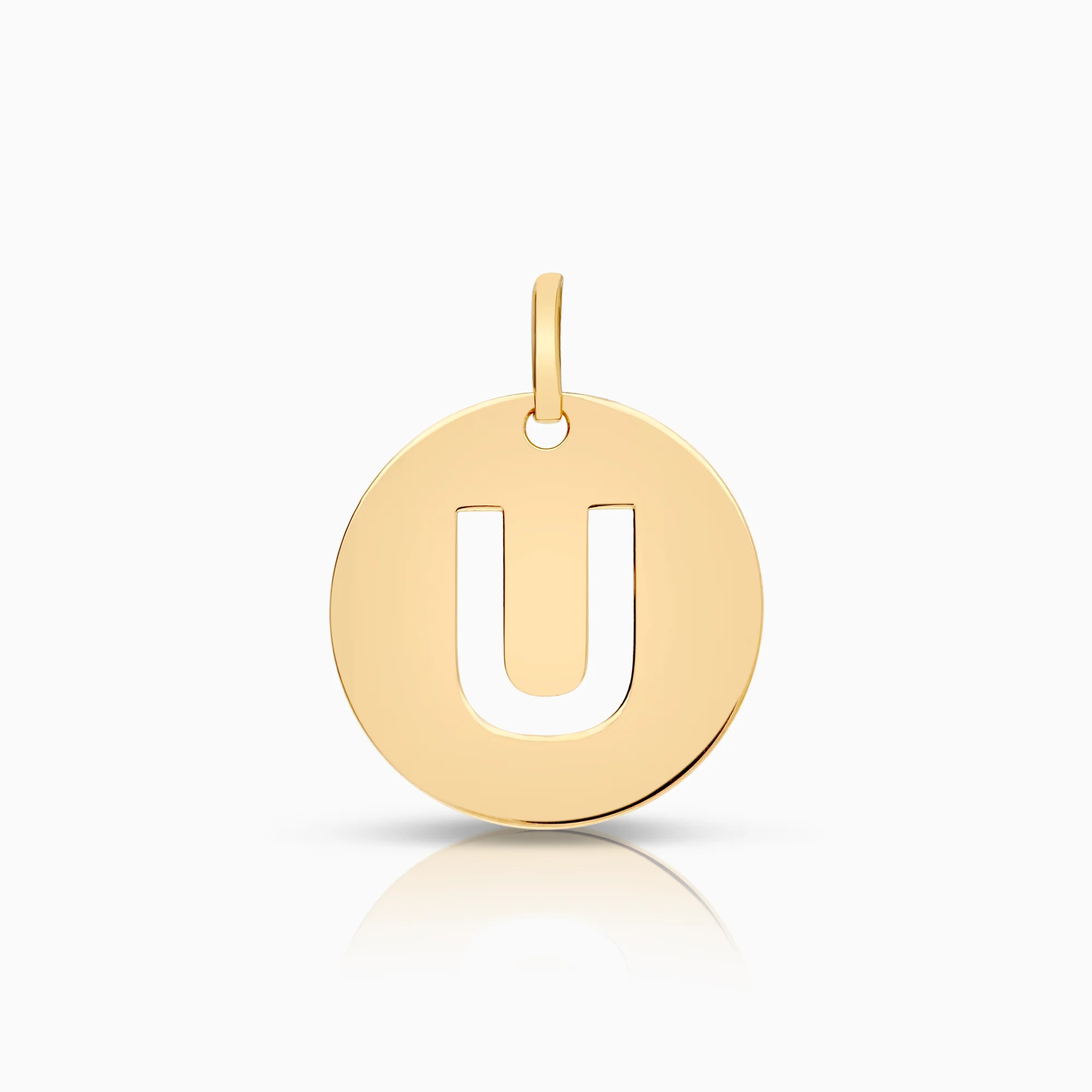 Letter pendant U 0.77g 18K gold