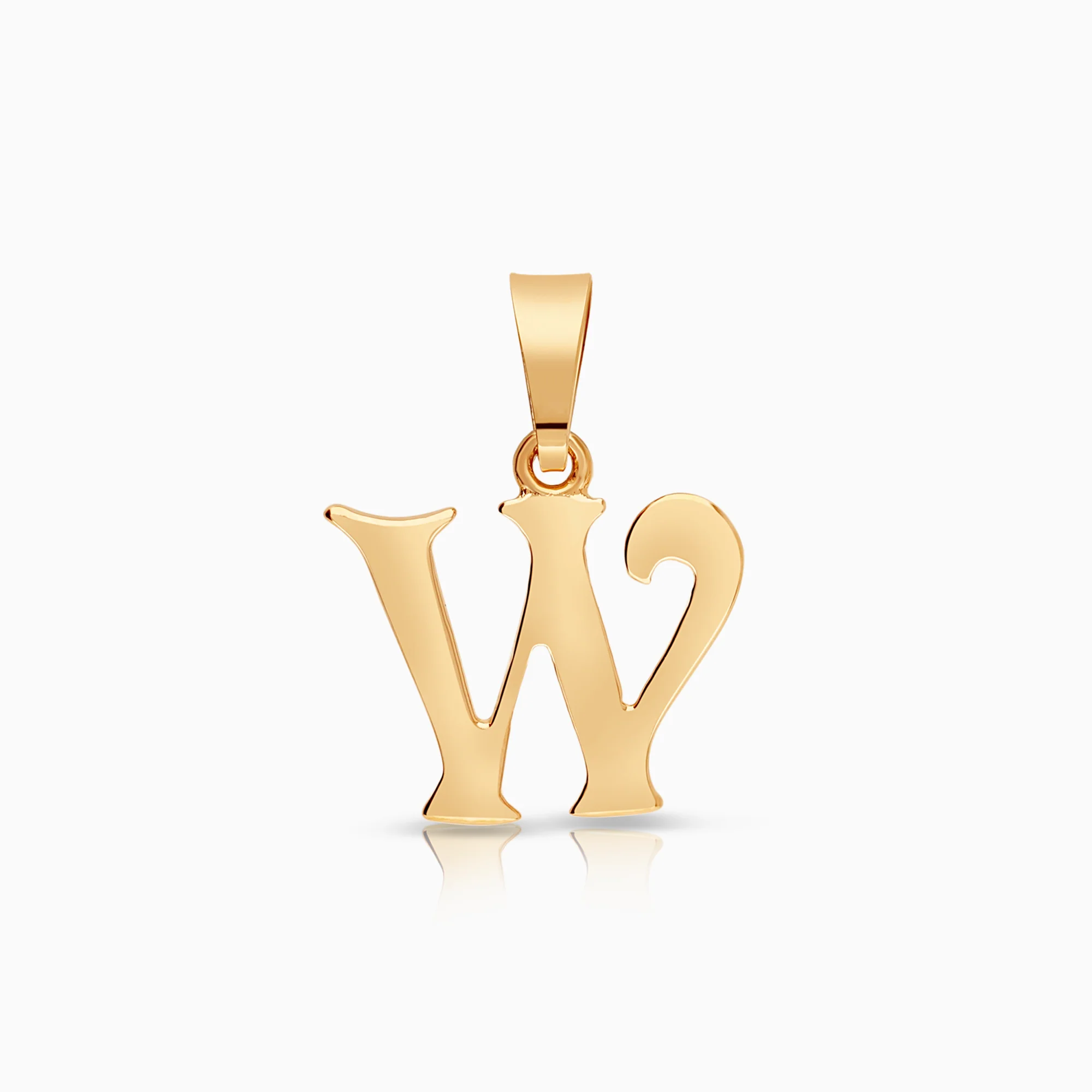 Pendant letter W 1.10g 18K gold