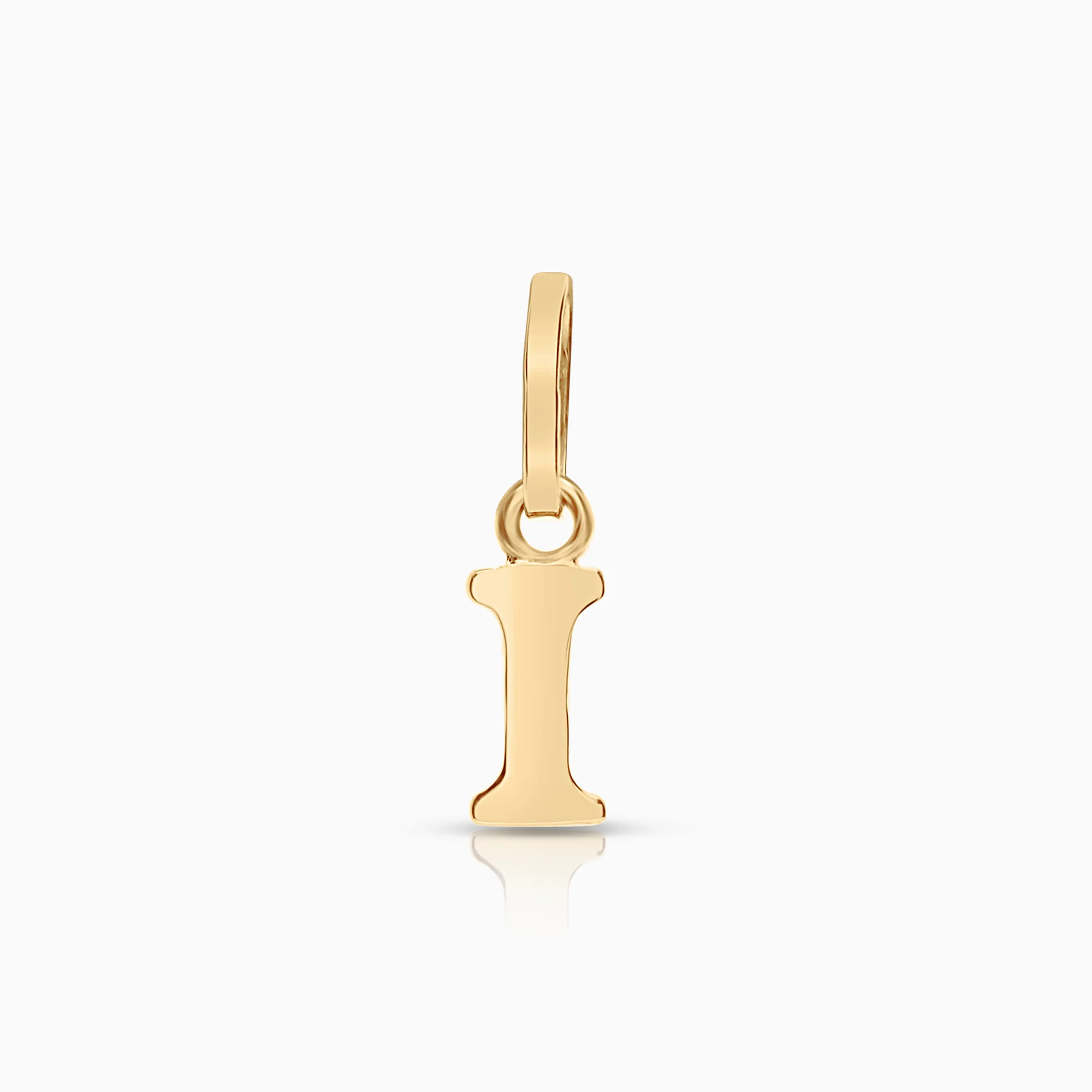 Letter I pendant 0.24g 18K gold