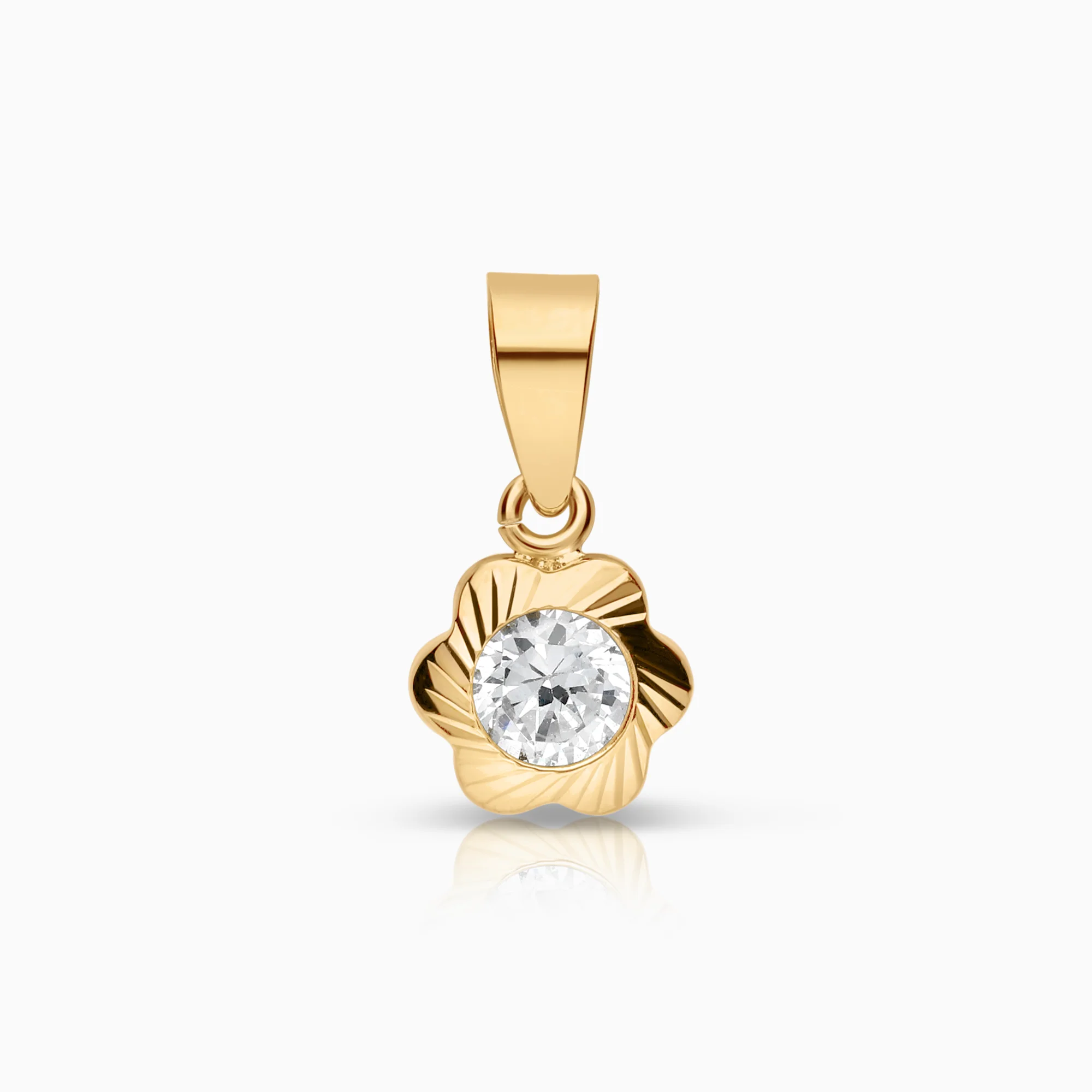 Pendant cubic zirconia 0.34g 18K gold