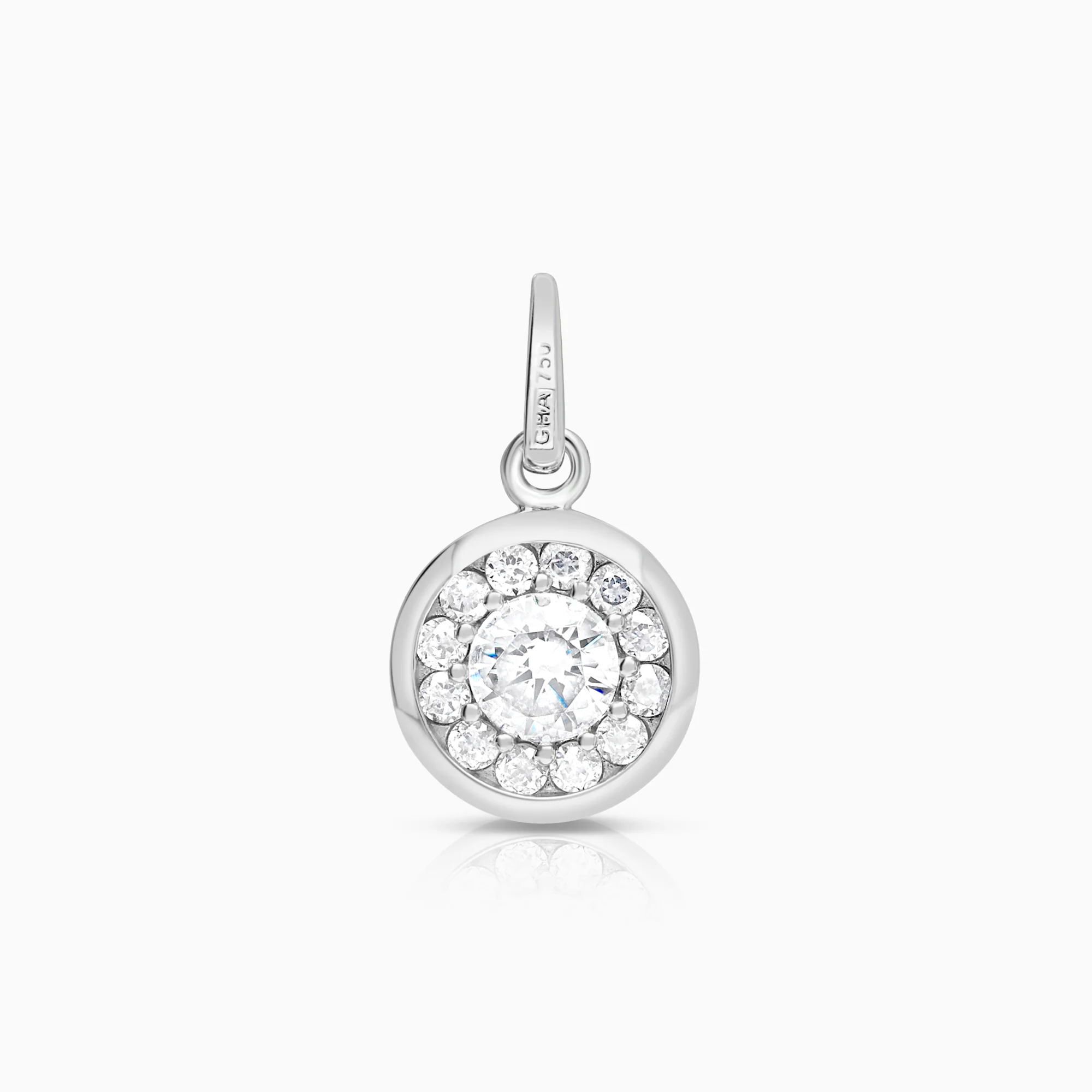Pendant cubic zirconia 0.75g 18K white gold