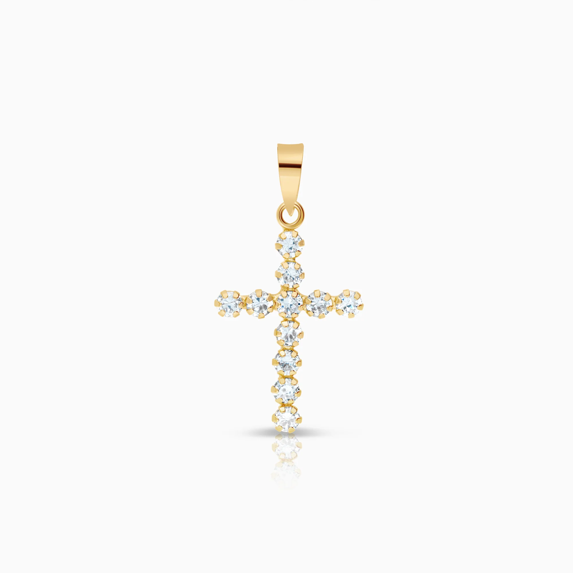 Pendant with cubic zirconia, 0.79g, 18K gold