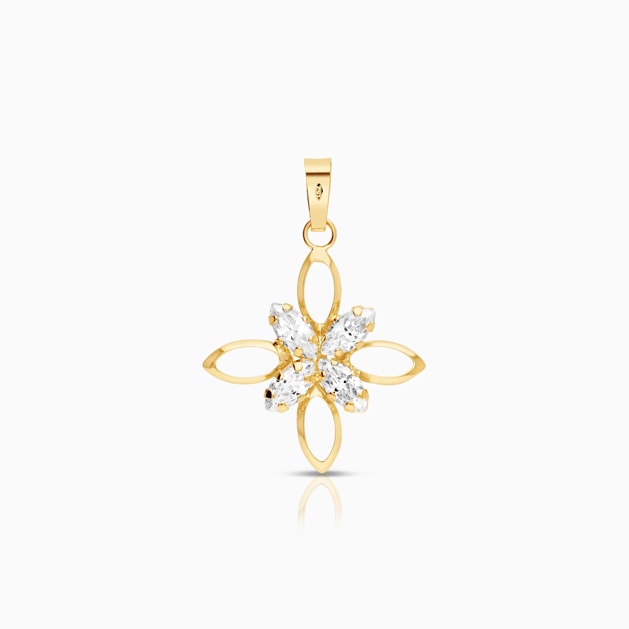 Pendant cubic zirconia 0.84g 18K gold