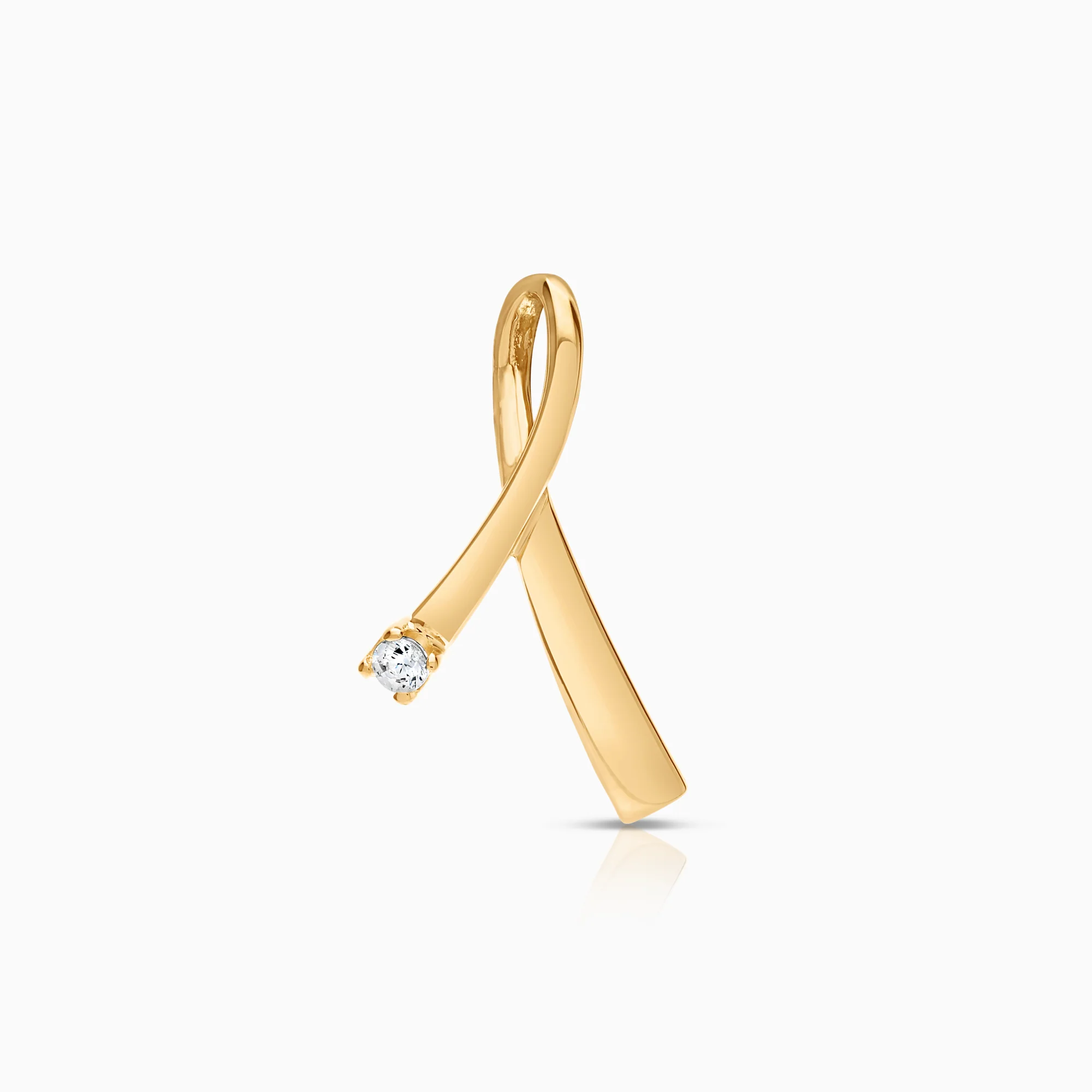 Pendant with cubic zirconia 0.94g 18K gold.