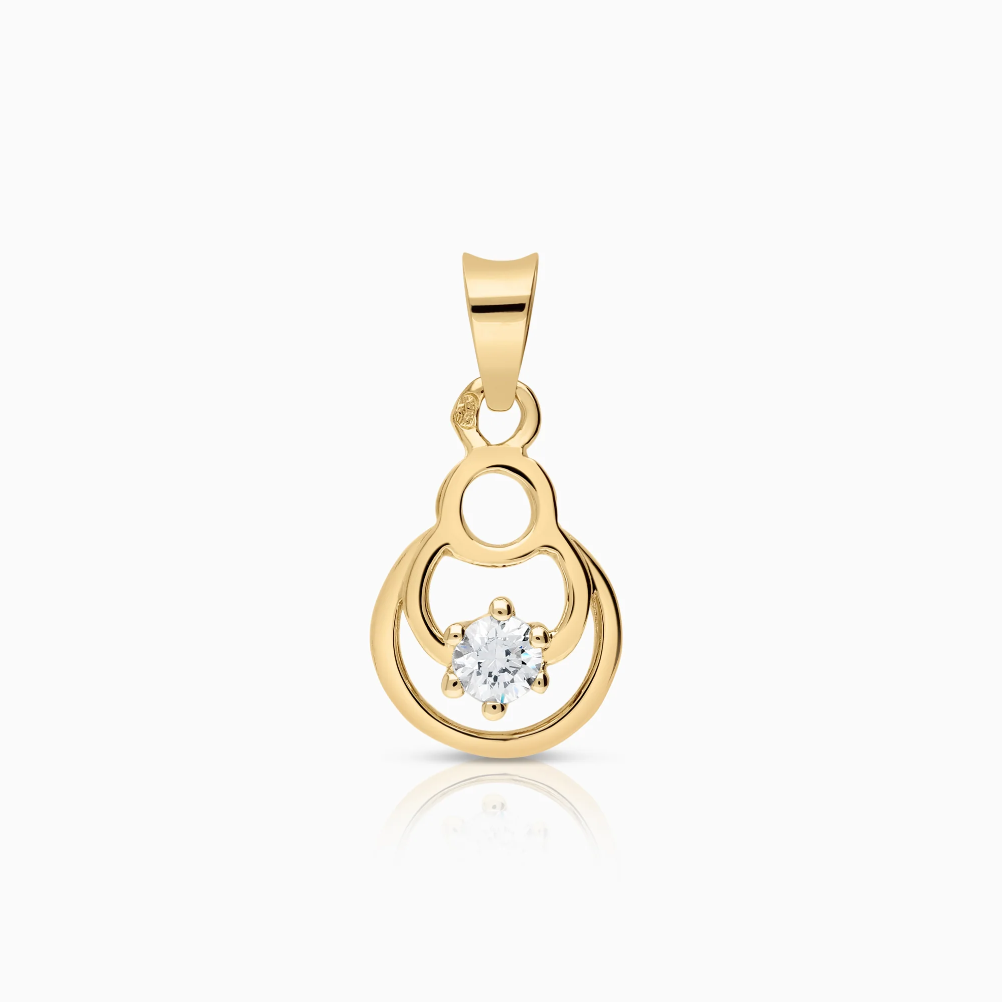 Pendant with cubic zirconia 0.95g 18K gold