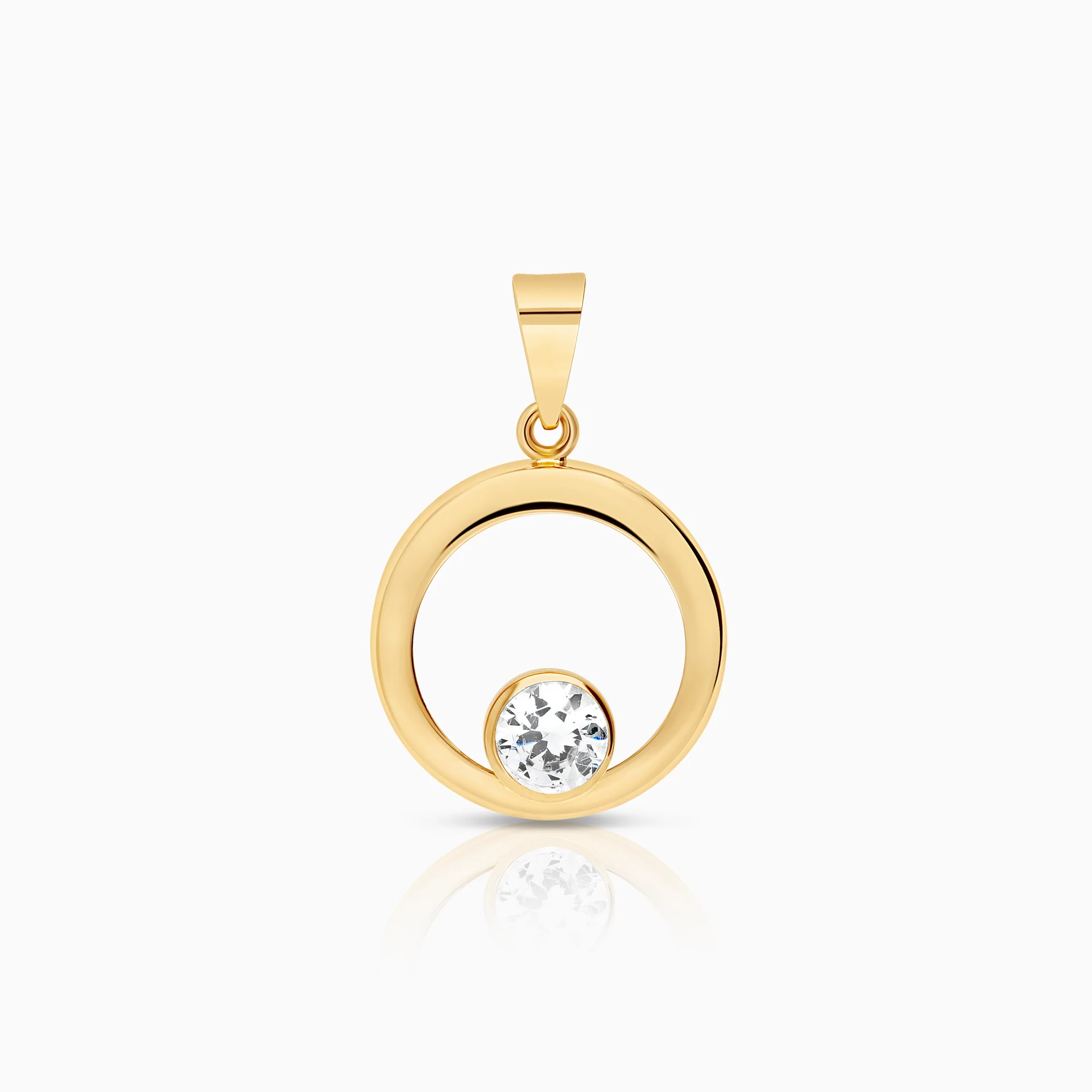 Pendant cubic zirconia 1.01g 18K gold