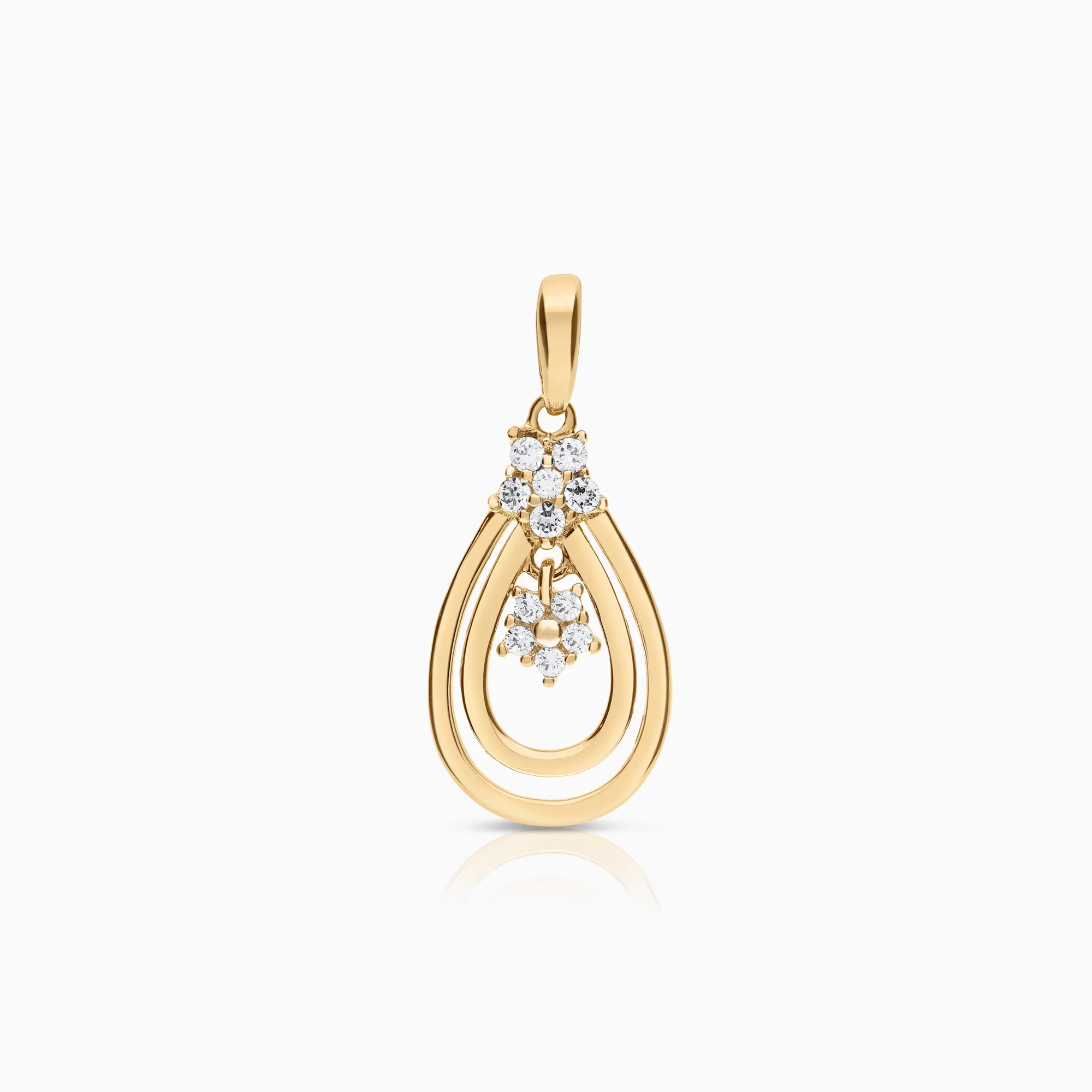 Pendant cubic zirconia 1.14g 18K gold