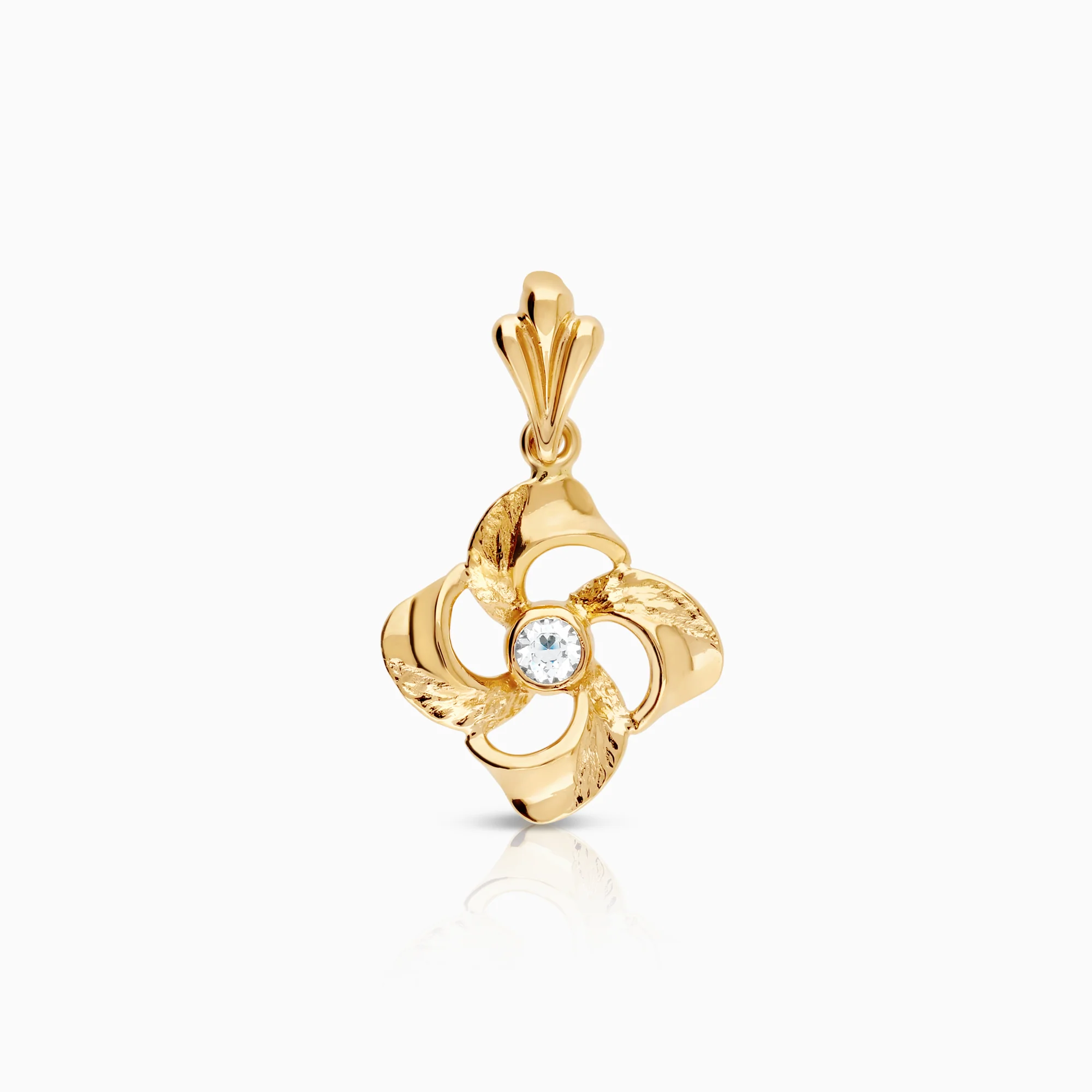 Cubic zirconia pendant 1.15g 18K gold