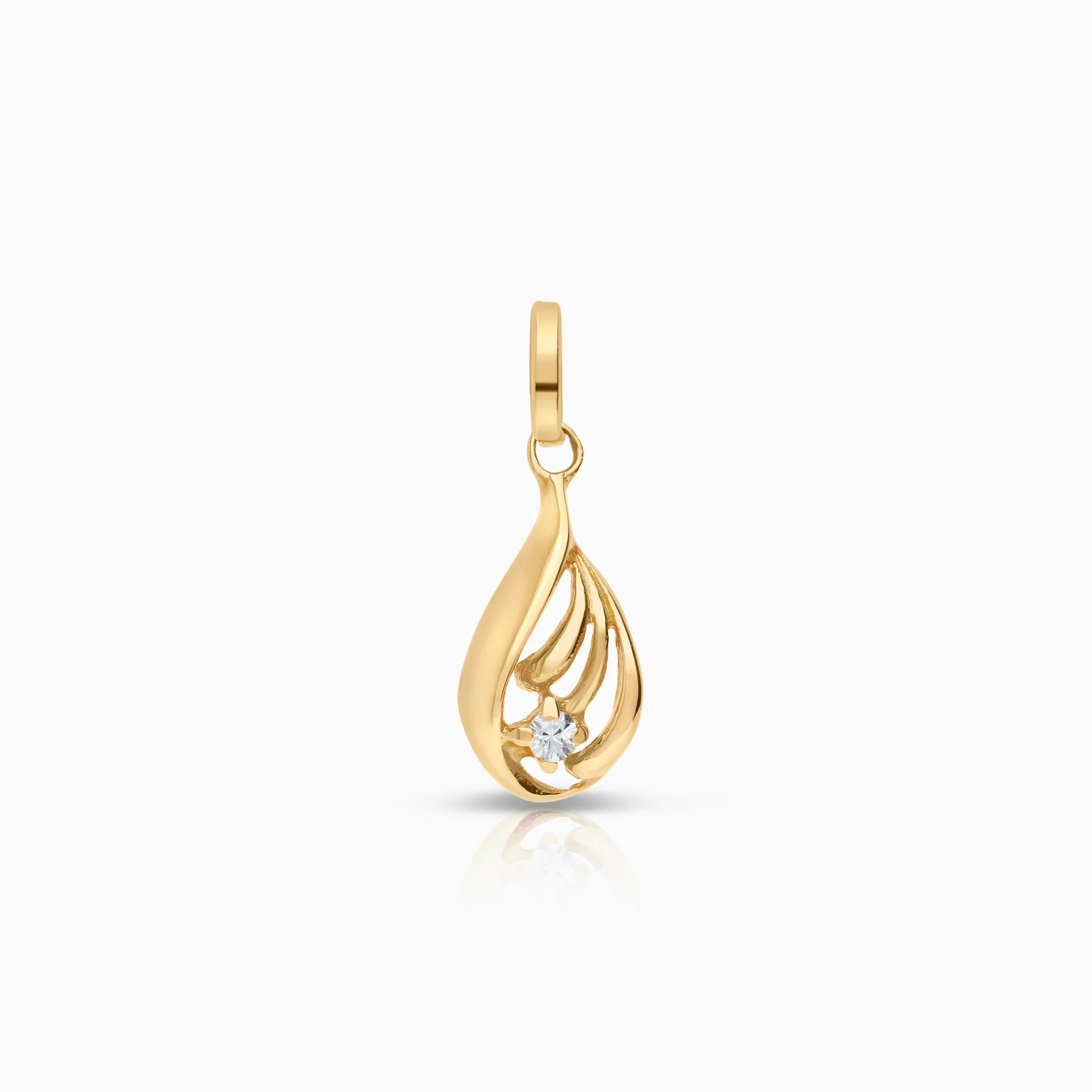 Pendant cubic zirconia 1.15g 18K gold