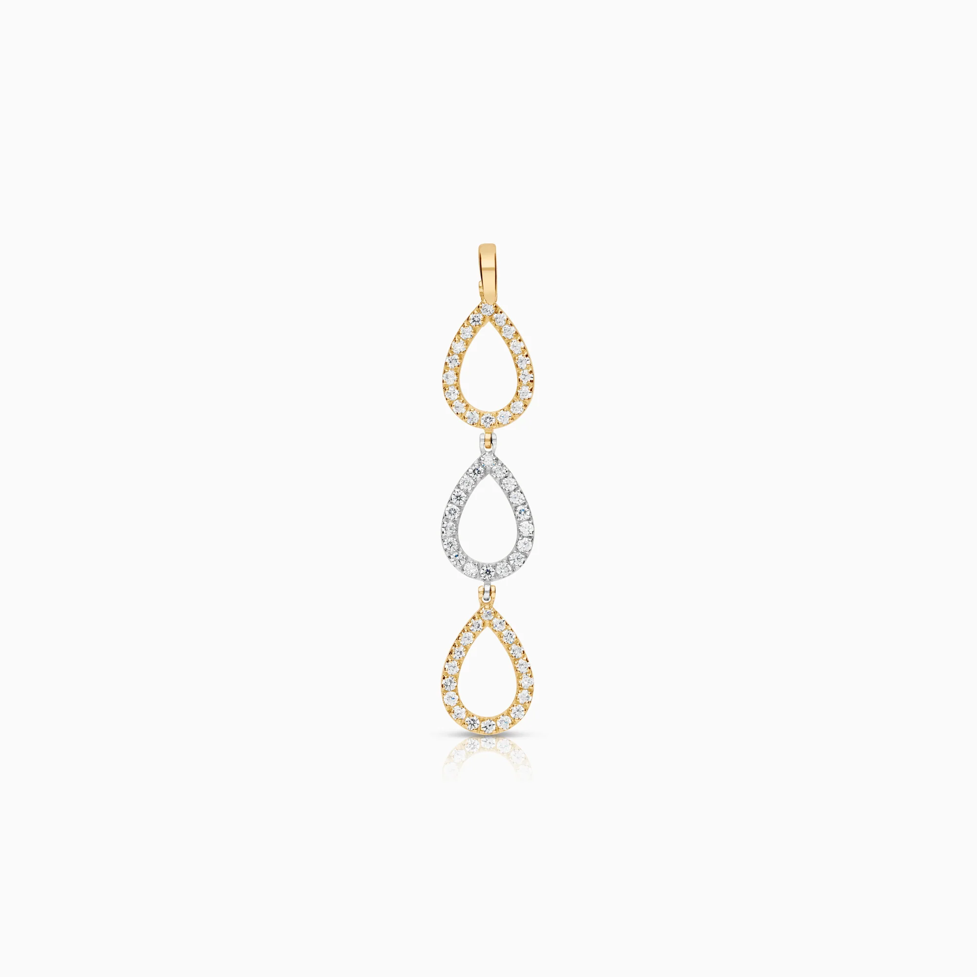 Pendant cubic zirconia 2.41g 18K gold