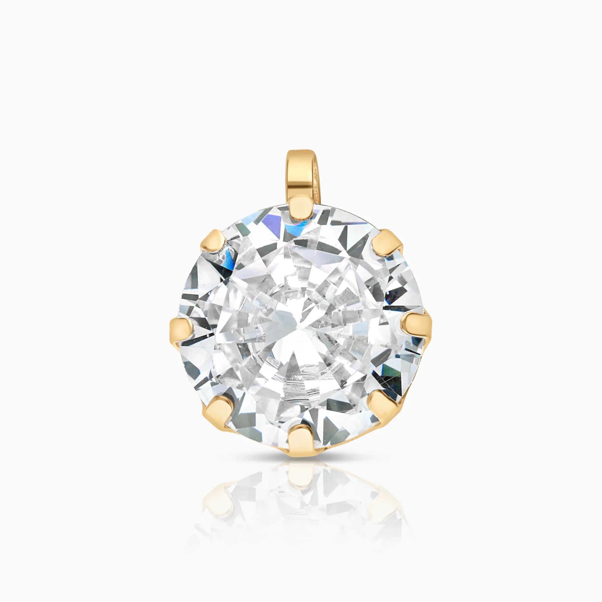 Pendant cubic zirconia 1.54g 18K gold